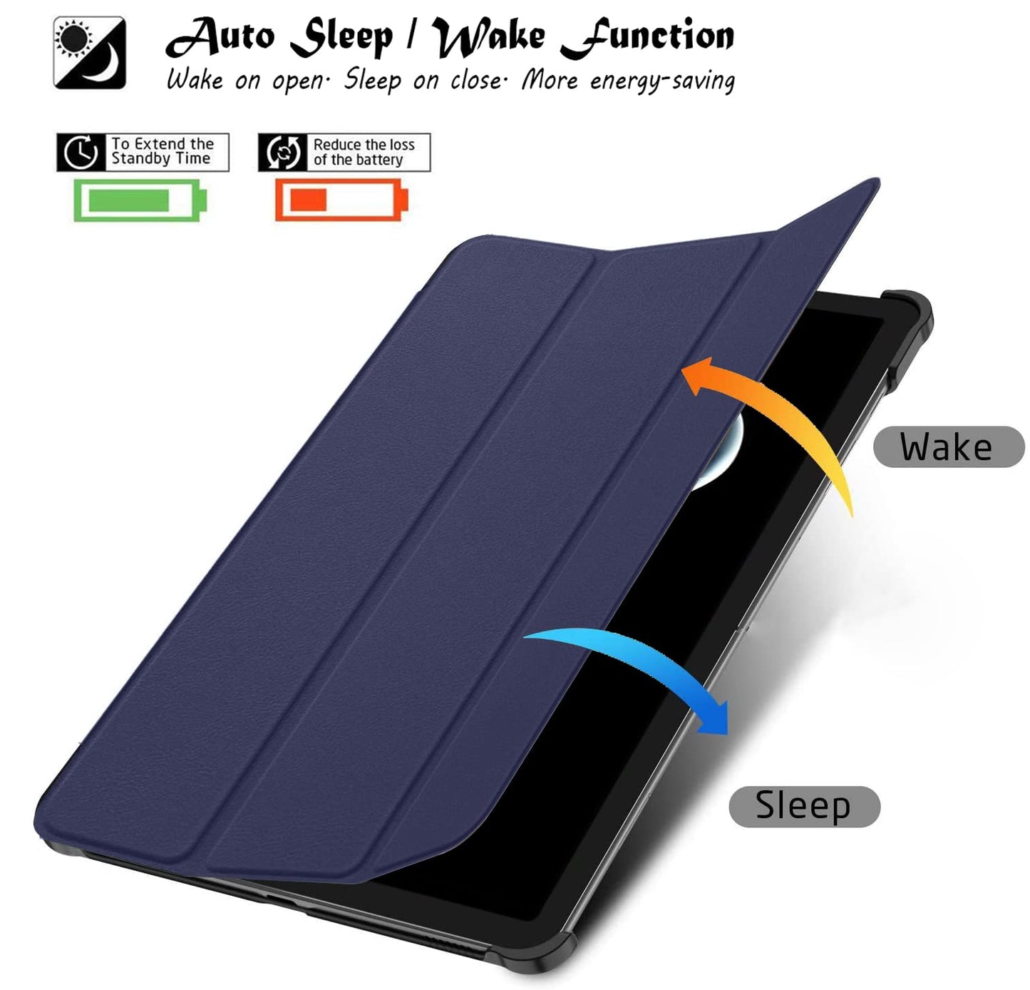 (OPEN BOX)Robustrion Trifold Flip Stand Case Cover for Realme Pad X 11 inch Tablet Cover - Black