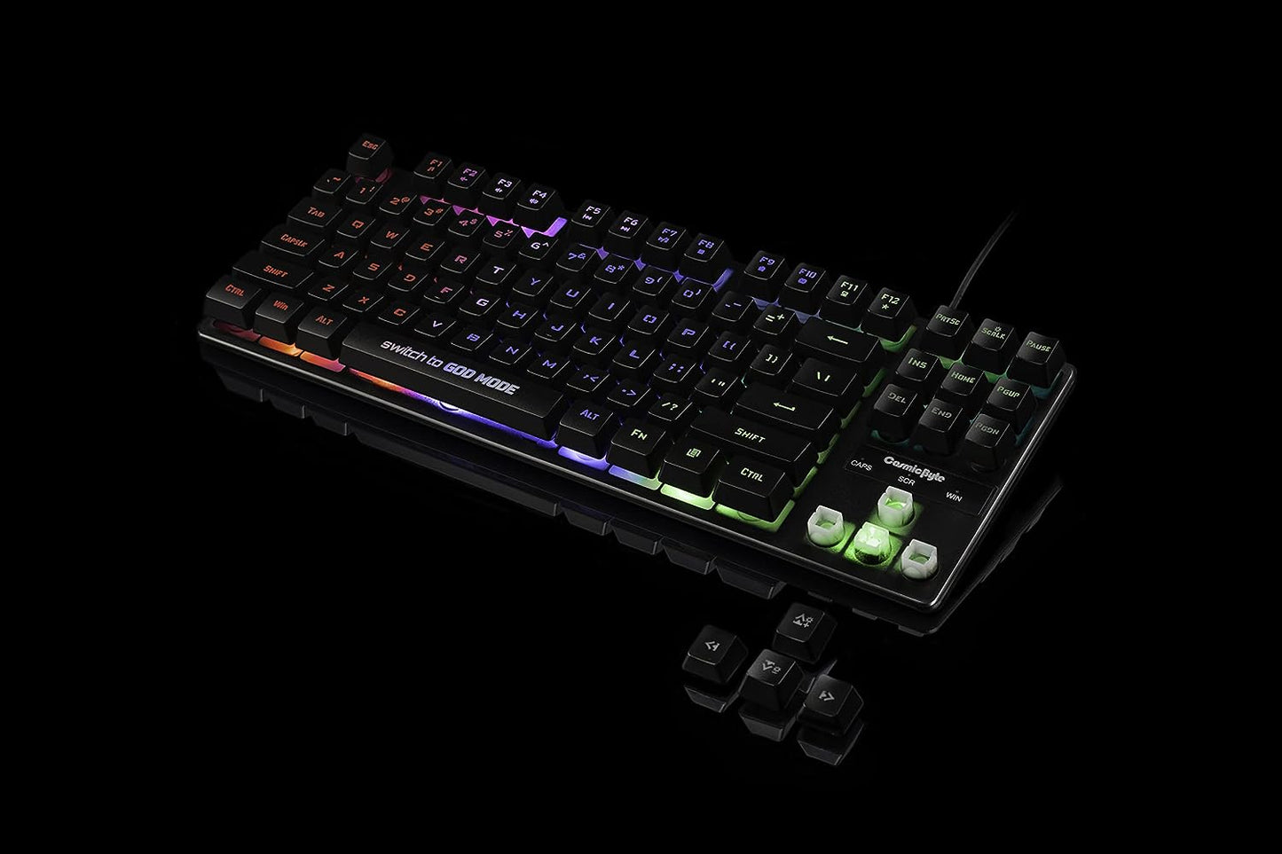 (Open Box) Cosmic Byte CB-GK-20 Styx TKL Membrane Wired USB Gaming Keyboard (Black)