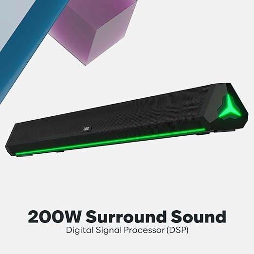 (Open Box) GOVO GOSURROUND 900 | 200W Soundbar | 2.1 Channel Home Theatre | Deep Bass from 6.5‰ Subwoofer | BT v5.3, HDMI, AUX, USB Connectivity | 4 EQ Modes | Sleek Remote & LED Lights+Display (Platinum Black)