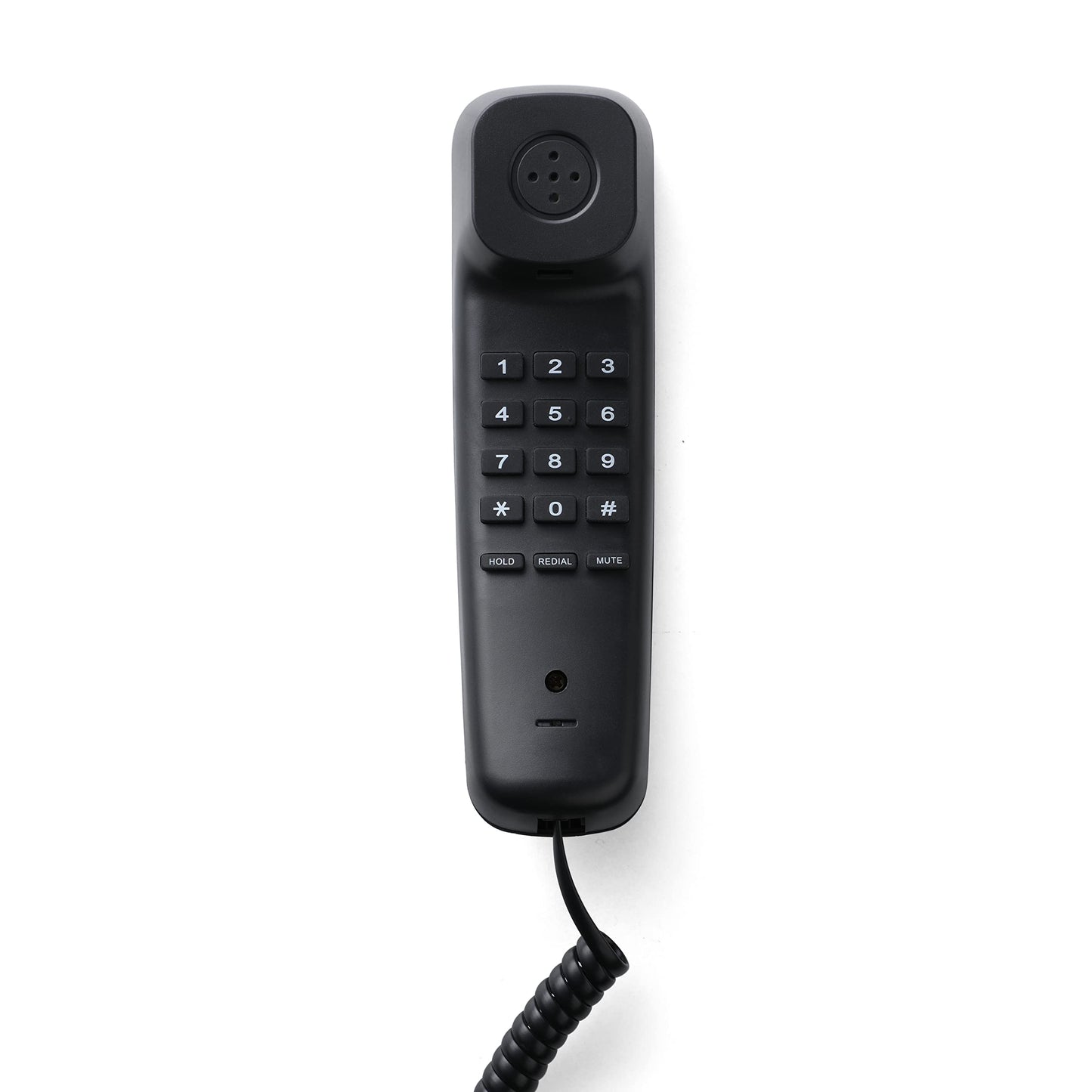 (Open Box)Hola! TF 510 Corded Landline Phone, Wall/Desk Mountable, Clear Call Quality, Compact Design, Redial/Mute/Hold Function (Made in India) (Black)