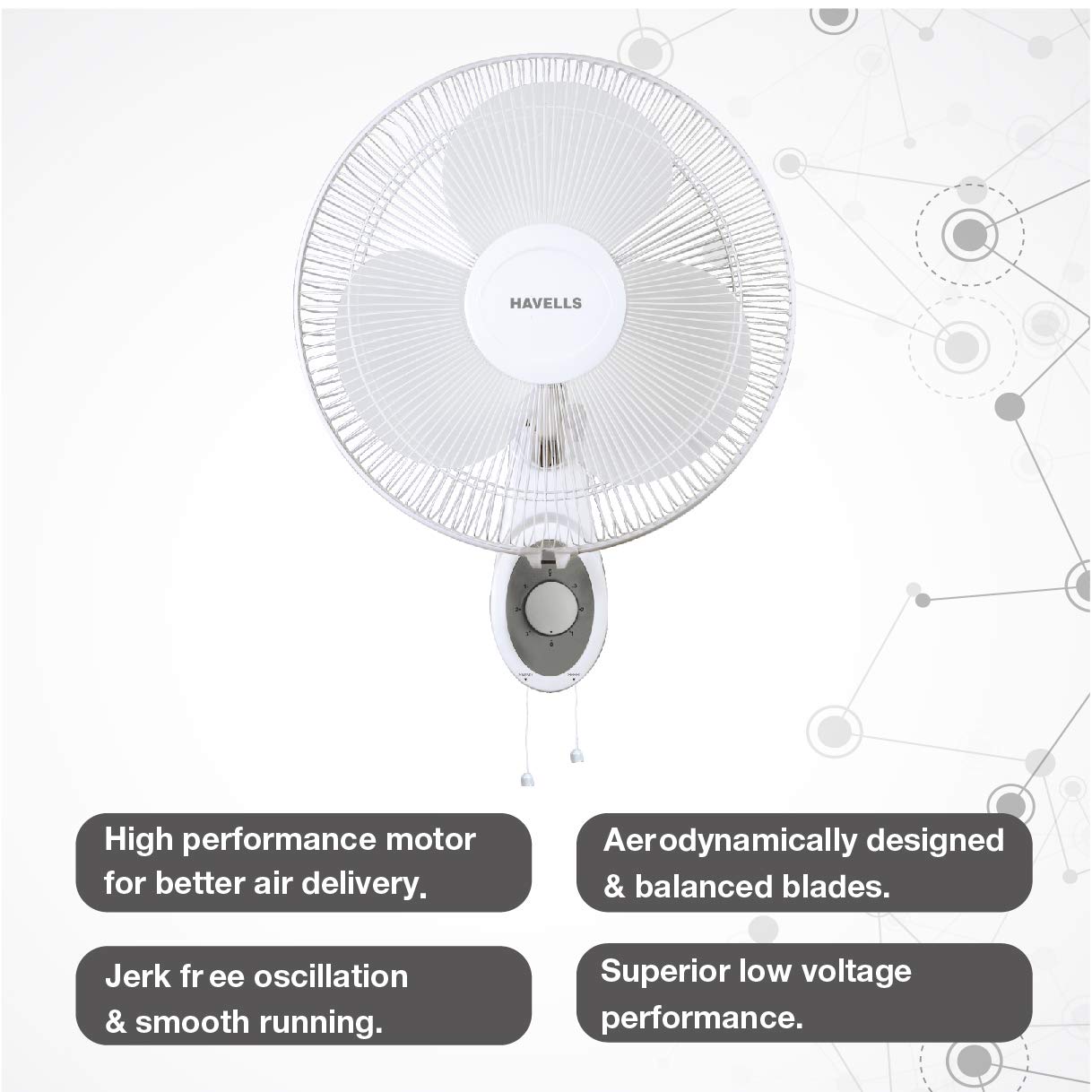 Havells Ventil Air DB 230mm Exhaust Fan| Cut Out Size: Ø9.5| Watt: 45| RPM: 1400| Air Delivery: 860| Suitable for Kitchen, Bathroom, and Office