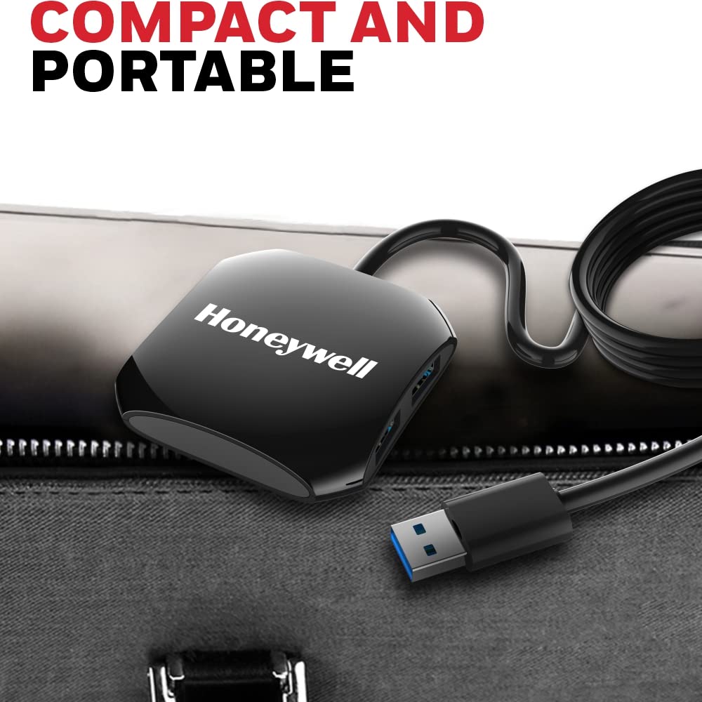 (Open Box) Honeywell Newly Launched 4in1 Ultra Slim Multiport Type C Hub to 1xUSB 3.0 & 3xUSB 2.0 Ports,30cms(1 feet) Cable,DataTransfer Speed Upto 5GBPS,Universally Compatible with All USB,PC,Speaker,Laptop