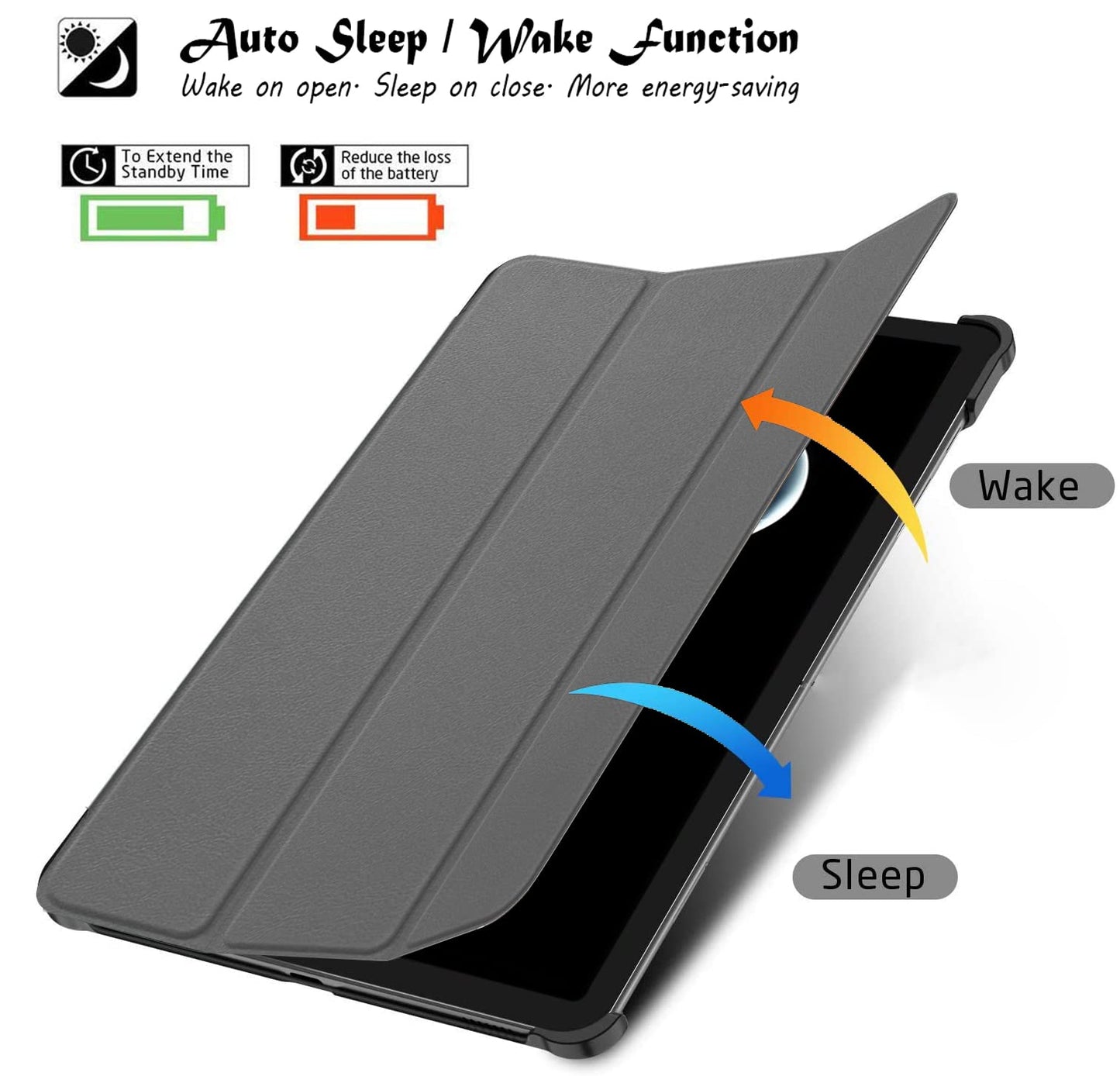 (OPEN BOX)Robustrion Trifold Flip Stand Case Cover for Realme Pad X 11 inch Tablet Cover - Black