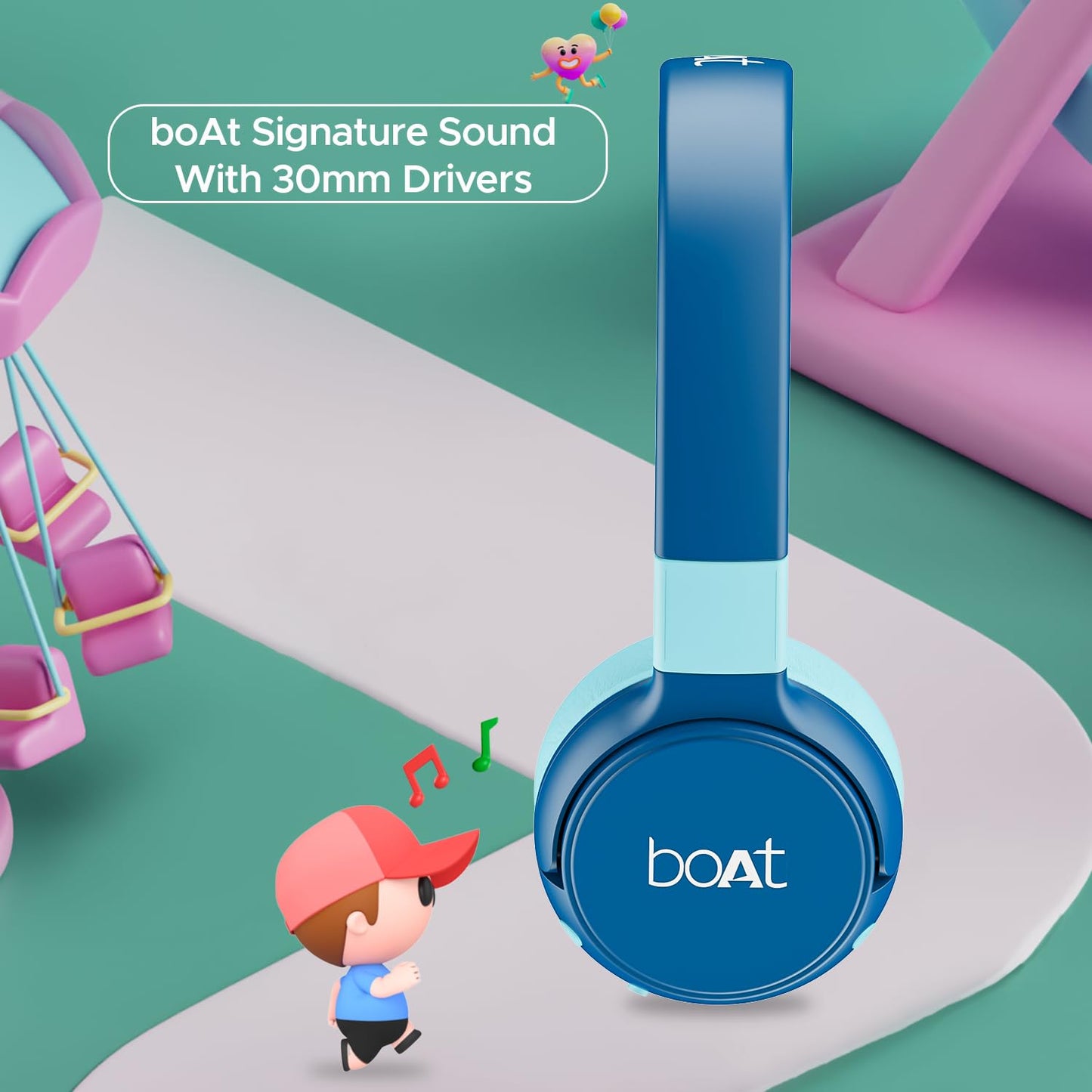 (Open Box) Rockid Rush Headphone, Aqua Aqua