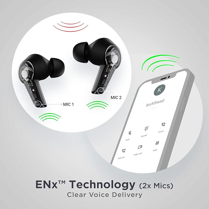 (Without Box) boAt Airdopes 413ANC True Wireless in Ear Earbuds with Active Noise Cancellation, 2 Mics ENx Tech, Signature Sound, Touch Gesture, 20 Hours Playback, ASAP Charge & Ambient Mode