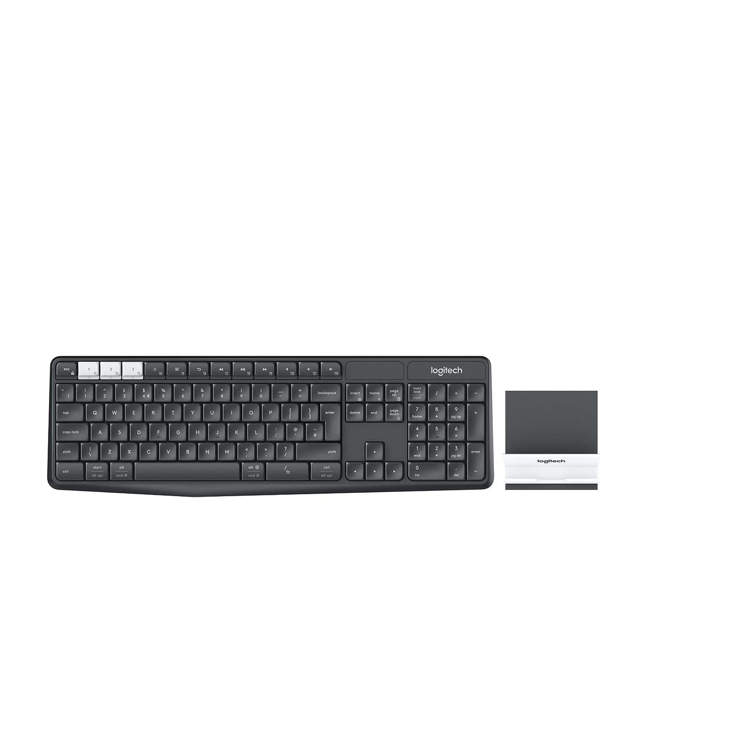 (Open Box) Logitech K375s Wireless Multi Device Keyboard (Black/ Charcoal)