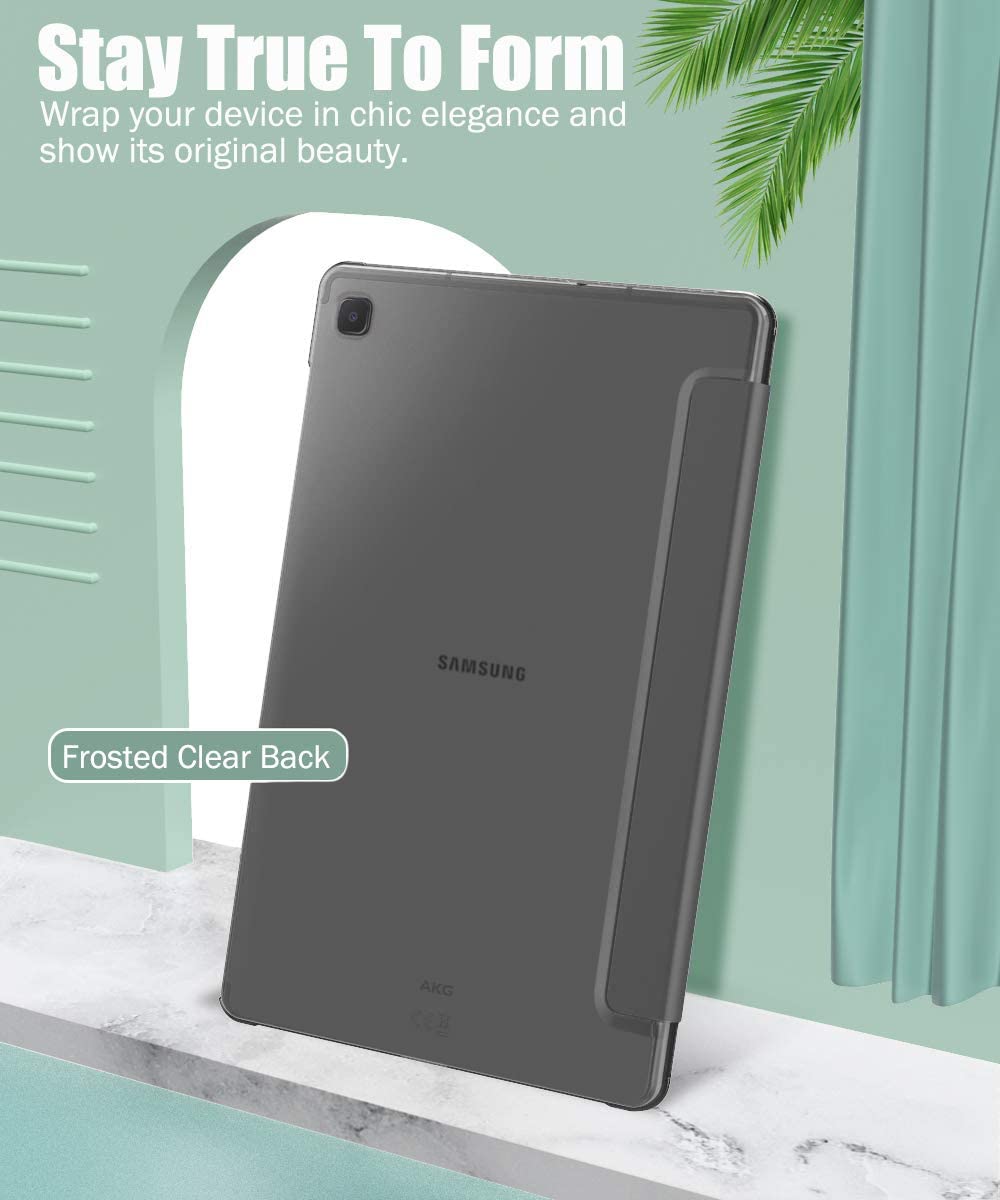 (Open Box)SwooK Case Compatible with Galaxy Tab S6 Lite 10.4 2020, Stand Cover with Translucent Frosted PC Back Shell Fit Samsung Galaxy Tab S6 Lite 10.4 2020 SM-P610/P615 (S6 lite 10.4 Inch, Aqua)