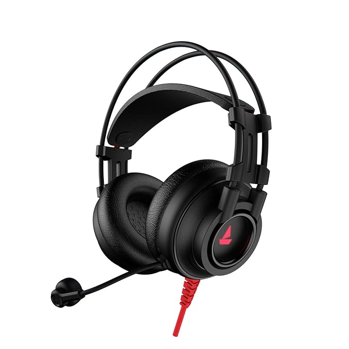 (Without Box) boAt Immortal IM-200 7.1 Wired Over Ear Headphones Channel USB Gaming Headphone with RGB Breathing LEDs & 50mm Drivers with mic