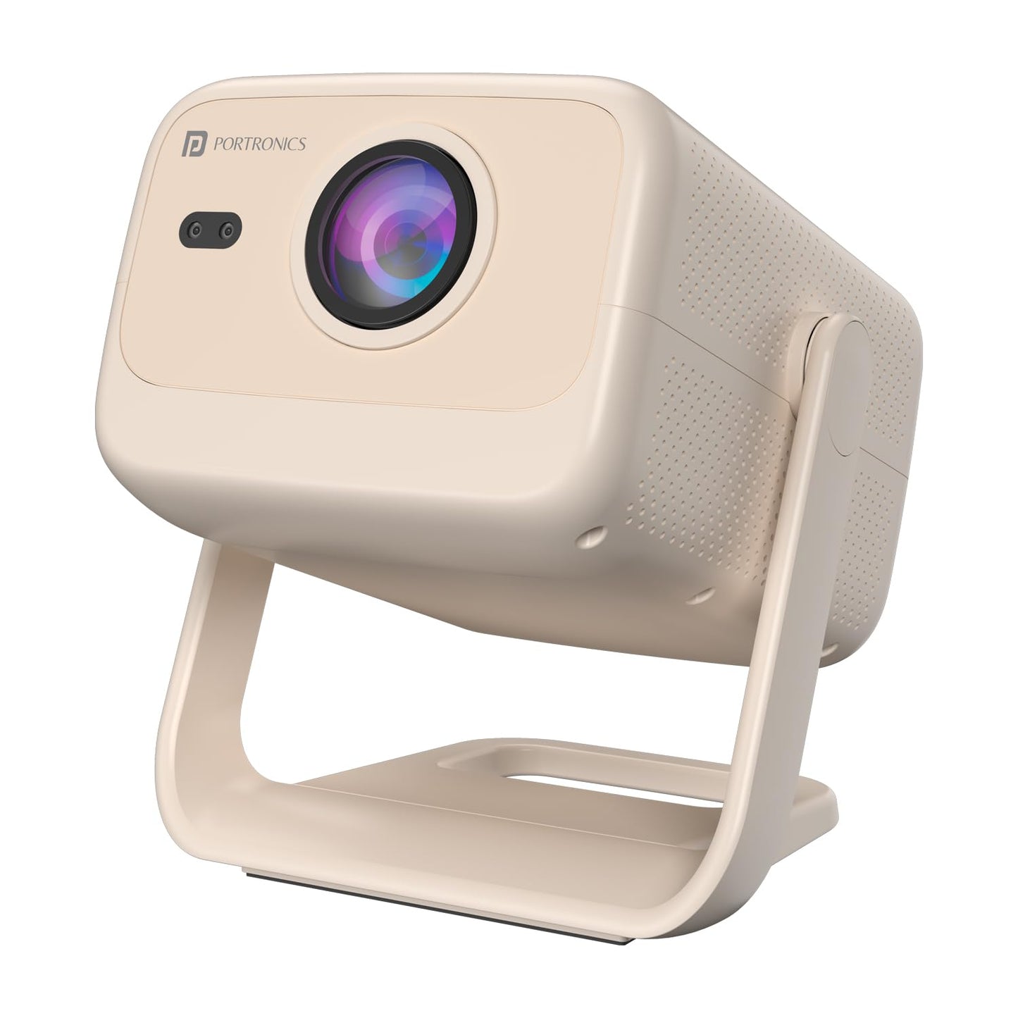 (Open Box) Portronics Beem 440 Smart LED Projector with 720p HD Resolution, Rotatable Design, Built-in Streaming Apps (Netflix, Prime Video, Hotstar), 2000 Lumens, Screen Mirroring, 3 Watts Speaker (White)