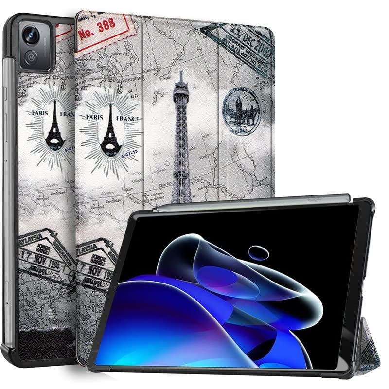 (OPEN BOX)Robustrion Trifold Flip Stand Case Cover for Realme Pad X 11 inch Tablet Cover - Black