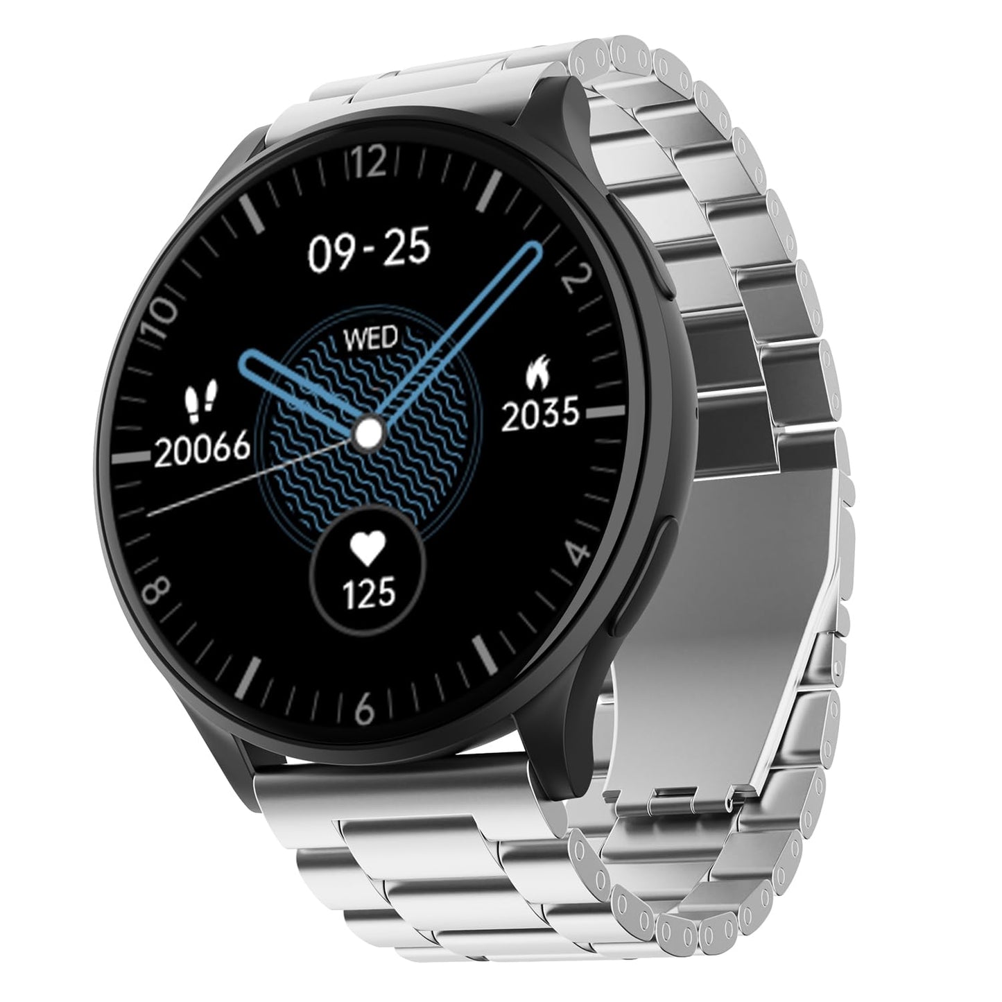 (Without box)boAt Lunar Orb w/ 1.45" (3.6 cm) AMOLED Display, BT Calling, DIY Watch Face Studio, Coins, Crest App Health Ecosystem, Live Cricket & Football Scores, IP67, Smart Watch for Men & Women(Active Black)