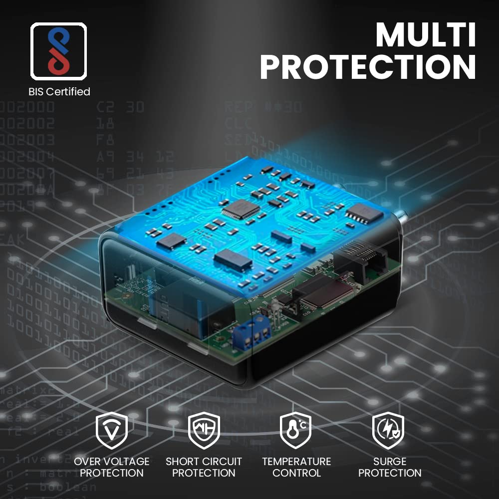 (Open Box) FLiX (Beetel) Storm 33W PD & QC Dual Port Wall Charger,USB Type A & Type C Output Widely Compatible for All Android & IOS Devices,Enhanced Safety,Light Weight & Compact,with Type C Cable (White–SD133)