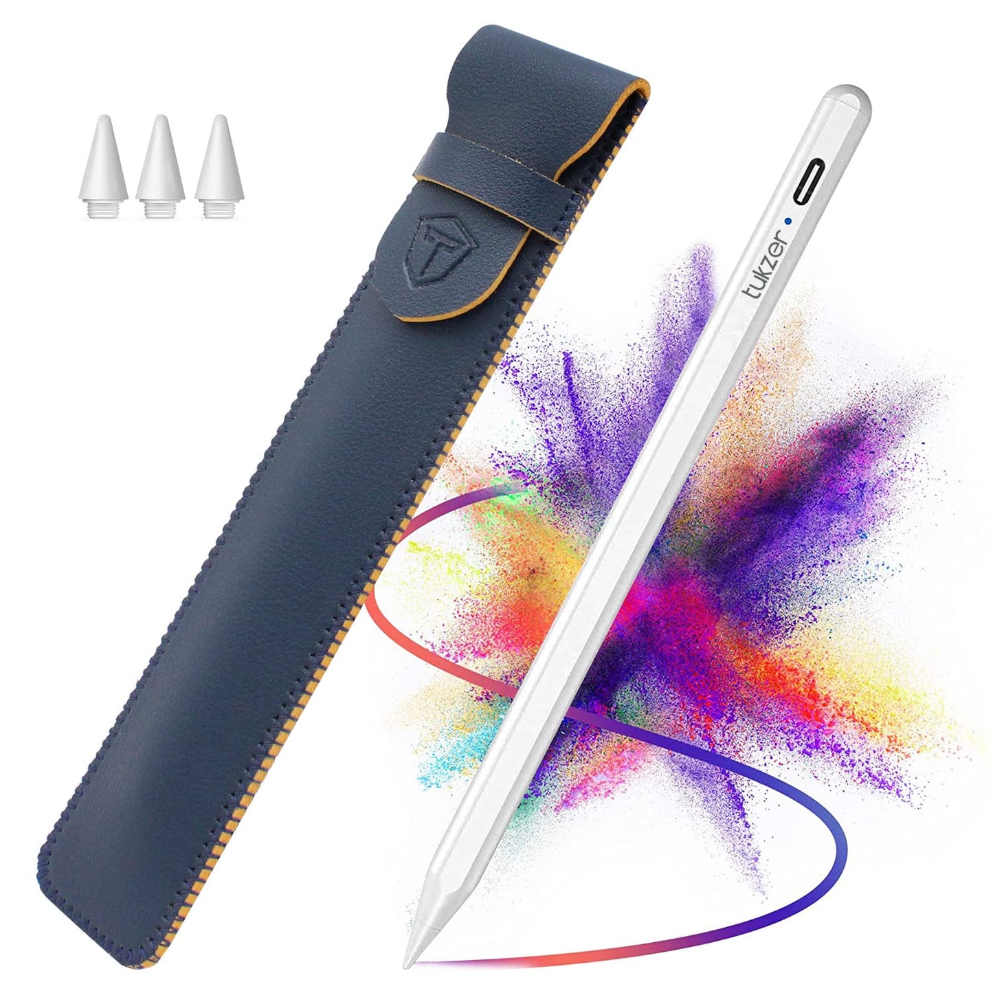 (Open Box)Tukzer 5-Replacement Tip Compatible with Tukzer Stylus Pen for iPad Palm Rejection, 2nd Gen Compatible for (2018-2021) iPad 6/7/8/9 Gen; iPad Pro(11/12.9") iPad Mini (5,2021) iPad Air 3rd Gen(TZ-TIP1)