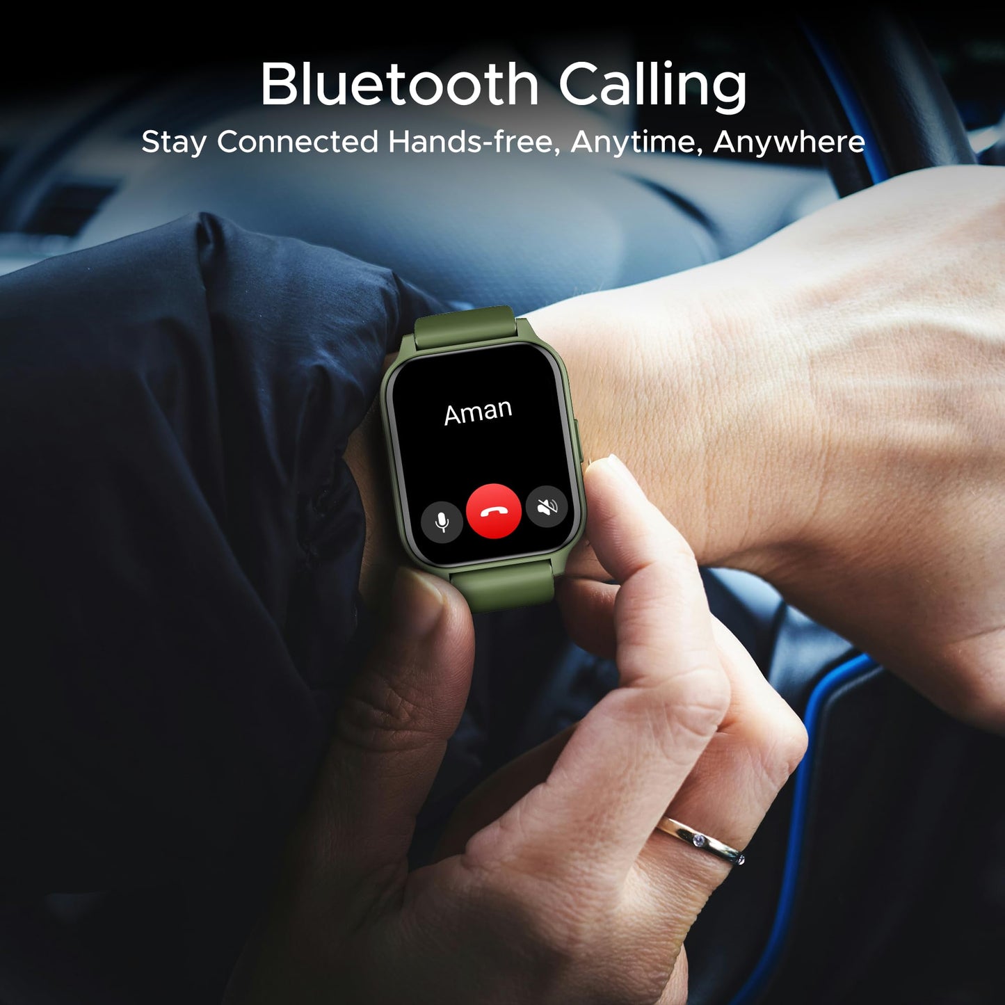(Open Box) boAt Wave Call 2 Plus Smart Watch w/Bilingual Support (Hindi/English), 1.96”(4.97 cm) HD Display, BT Calling, 100+Sports Modes, Animated Watch Faces, Voice Assistant(Metal Black)