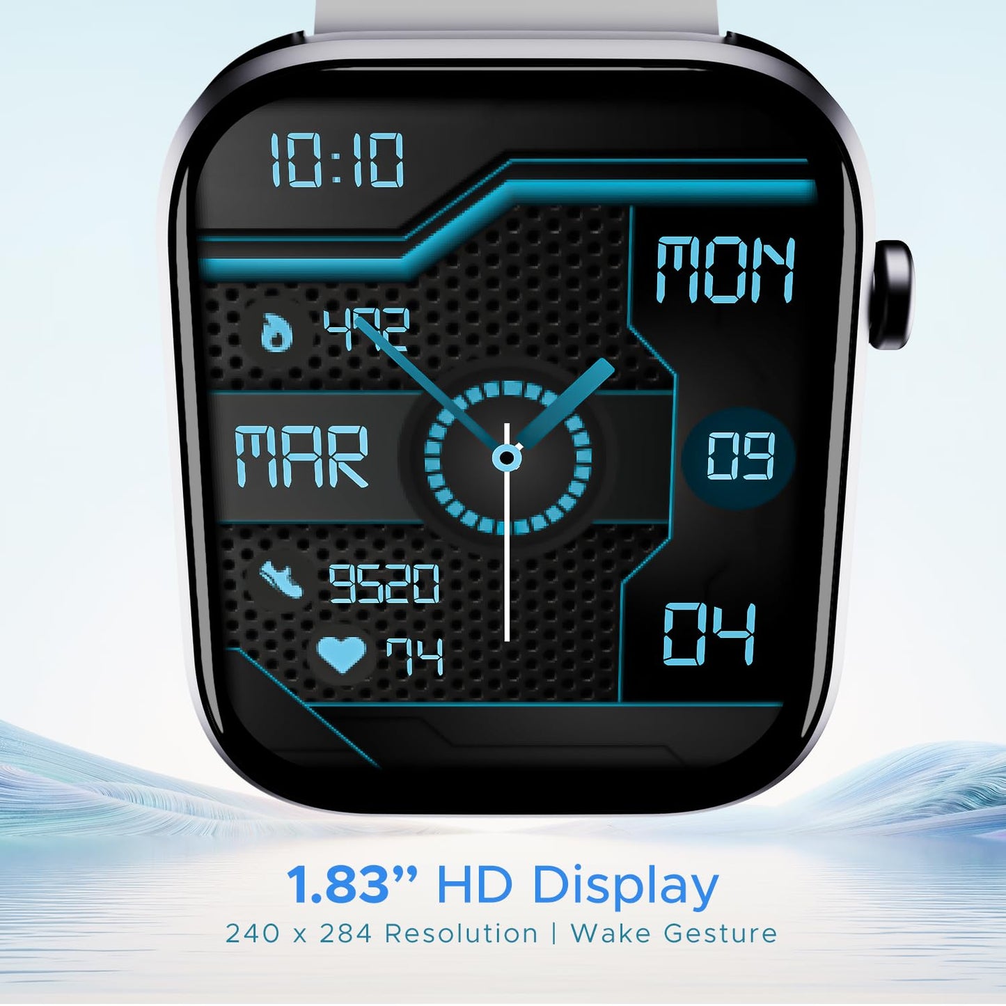 (Without Box) boAt Wave Lite Smart Watch w/ 1.69" (4.2 cm) HD Display, Heart Rate & SpO2 Level Monitor, Multiple Watch Faces, Activity Tracker, Multiple Sports Modes & IP68 (Deep Blue)