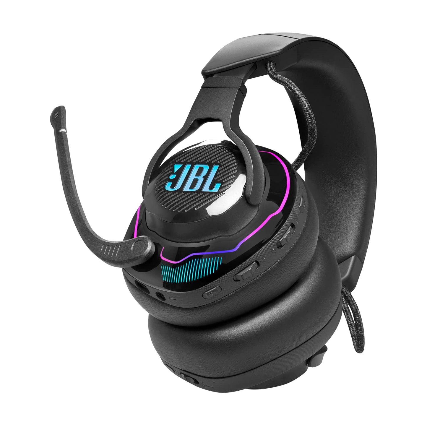 (OPEN BOX) JBL Quantum 810 Wireless Over Ear Gaming Headset with Mic, ANC, 50mm Neodymium Drivers, 43H Playtime, Low Latency, Dual Surround Sound, Boom Mic, 2.4GHz Wireless Dongle, Discord-certified Dial (Black)
