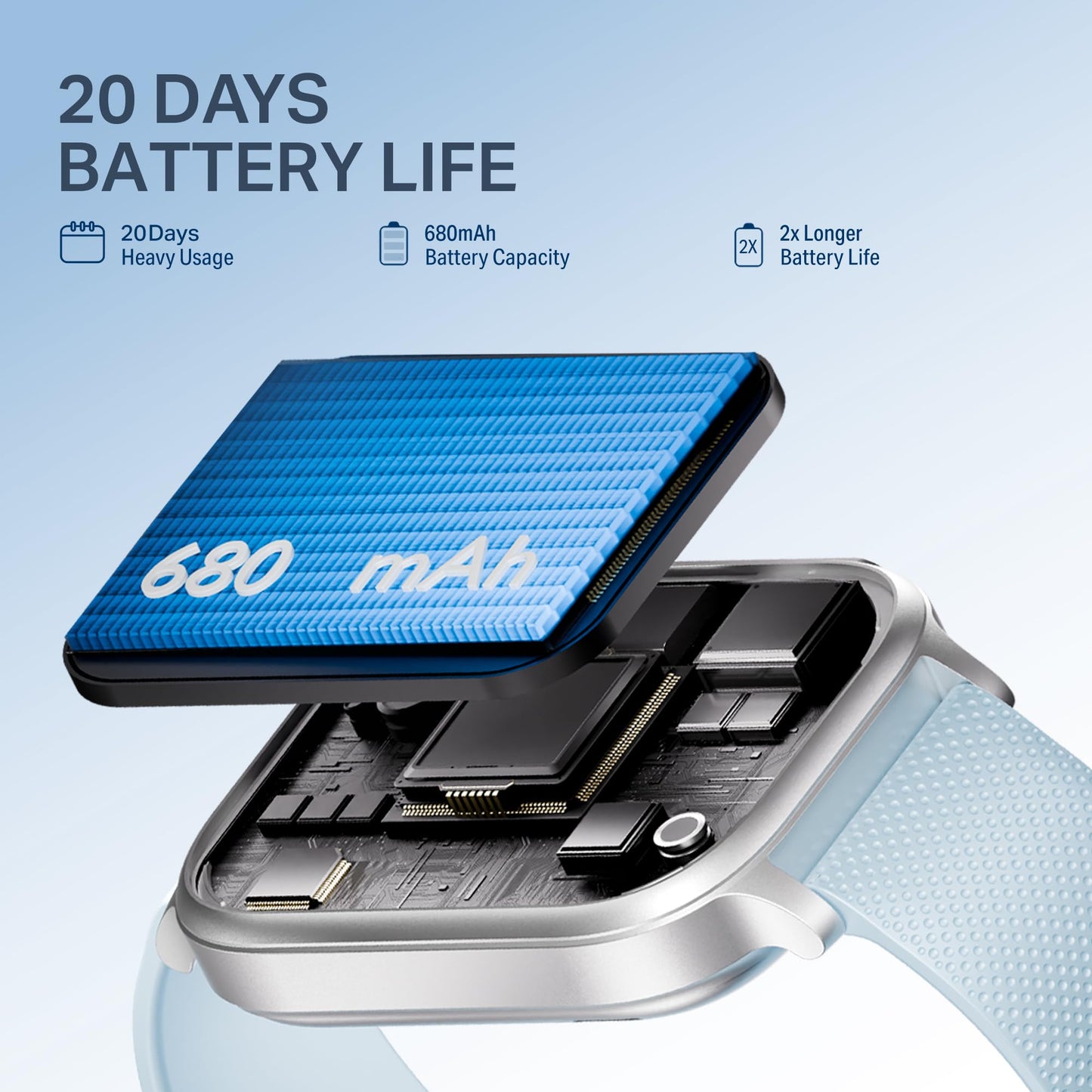 (Open Box) boAt Storm Infinity Plus w/15 Days Extensive Battery fueled by Huge 550mAh Battery, Fast Charge, 1.83”(4.65cm)HD Display, Functional Crown, BT Calling, Smart watch for Men & Women (Active Black)