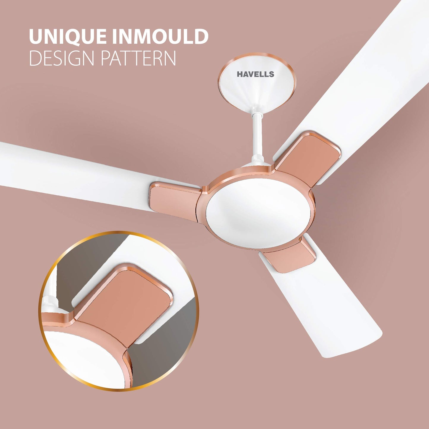 Havells 1200 mm FAN ENTICER ES BEIGE COPPER, 2 Star