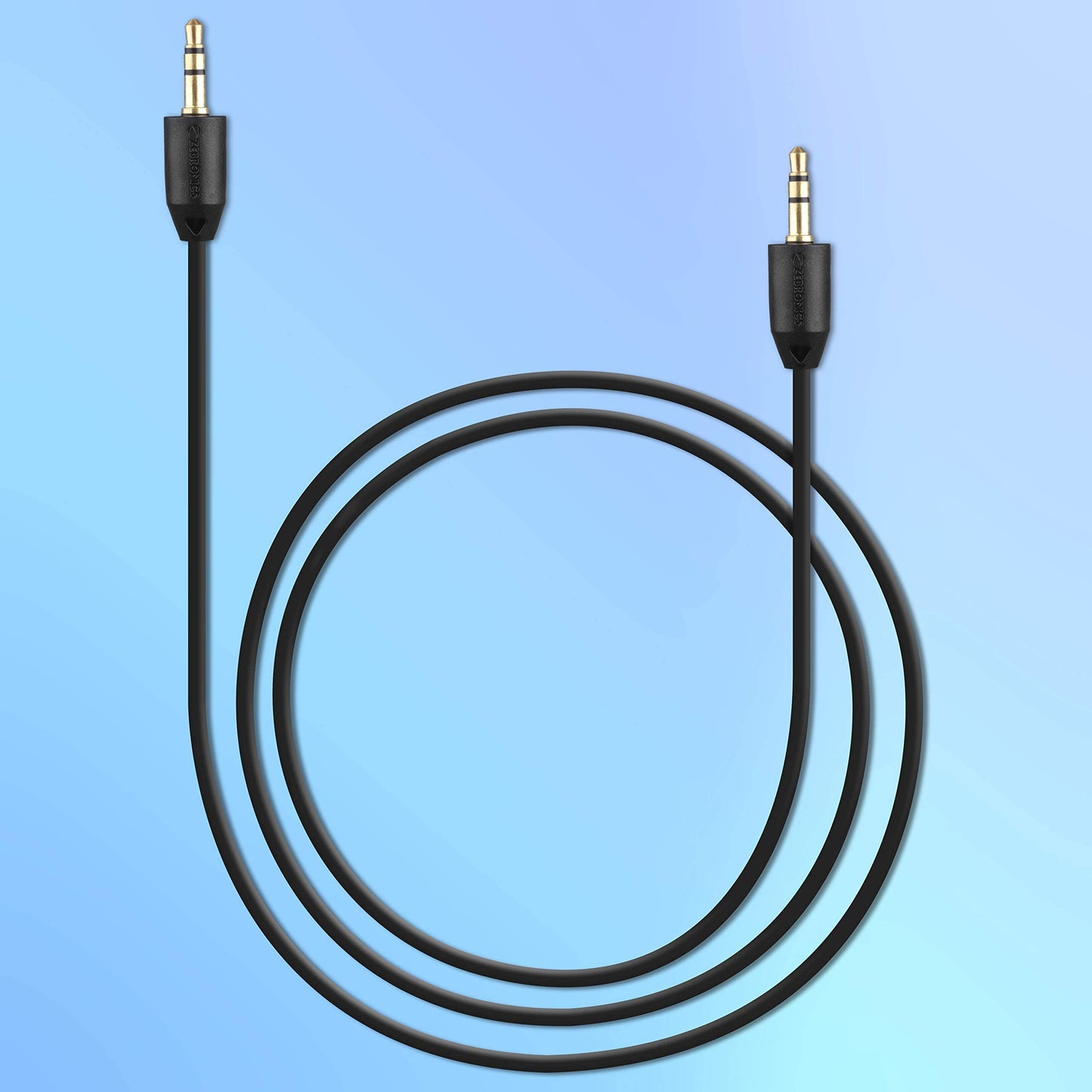 (Open Box) Zebronics ASC100 3.5mm AUX Male to Male cable with 1 meter length, stereo audio support, reinforced collars, for smartphones Laptops computers and speakers(Black)