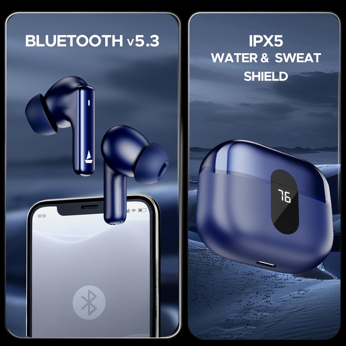 (OPEN BOX) boAt Airdopes 121 Pro Plus Truly Wireless in Ear Ear Buds w/ 100 hrs Playtime, 4 Mics with ENx™, 50ms Low-Latency Beast™ Mode, ASAP™ Charge, IWP™ Tech, BT v5.3 & IPX5(Black)