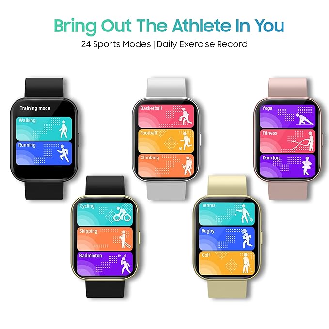 (Open Box) TAGG Verve MAX Smartwatch || 1.78'' Large Hi-Res Display || 24 Sports Modes, Waterproof || Heart-Rate, Blood Oxygen & BP Monitor || Live Watch Faces, in-App GPS, Calculator and Games
