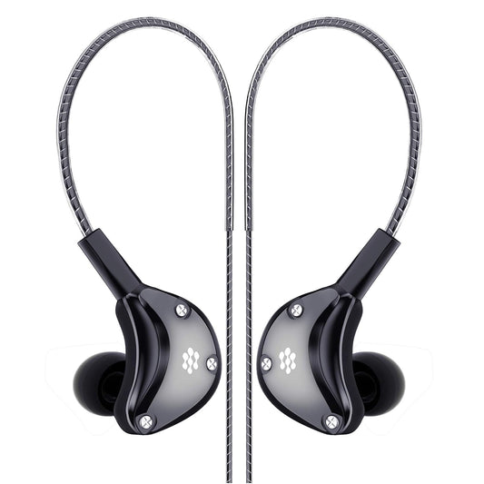 (Open Box) Florid Bass Machine 007 in-Ear Metal Wired Earphones with Mic and in-Line Control |Super Extra Bass & HD Sound |1.2 Meters Length & Gold Plated 3.5mm Universal Jack (Black)