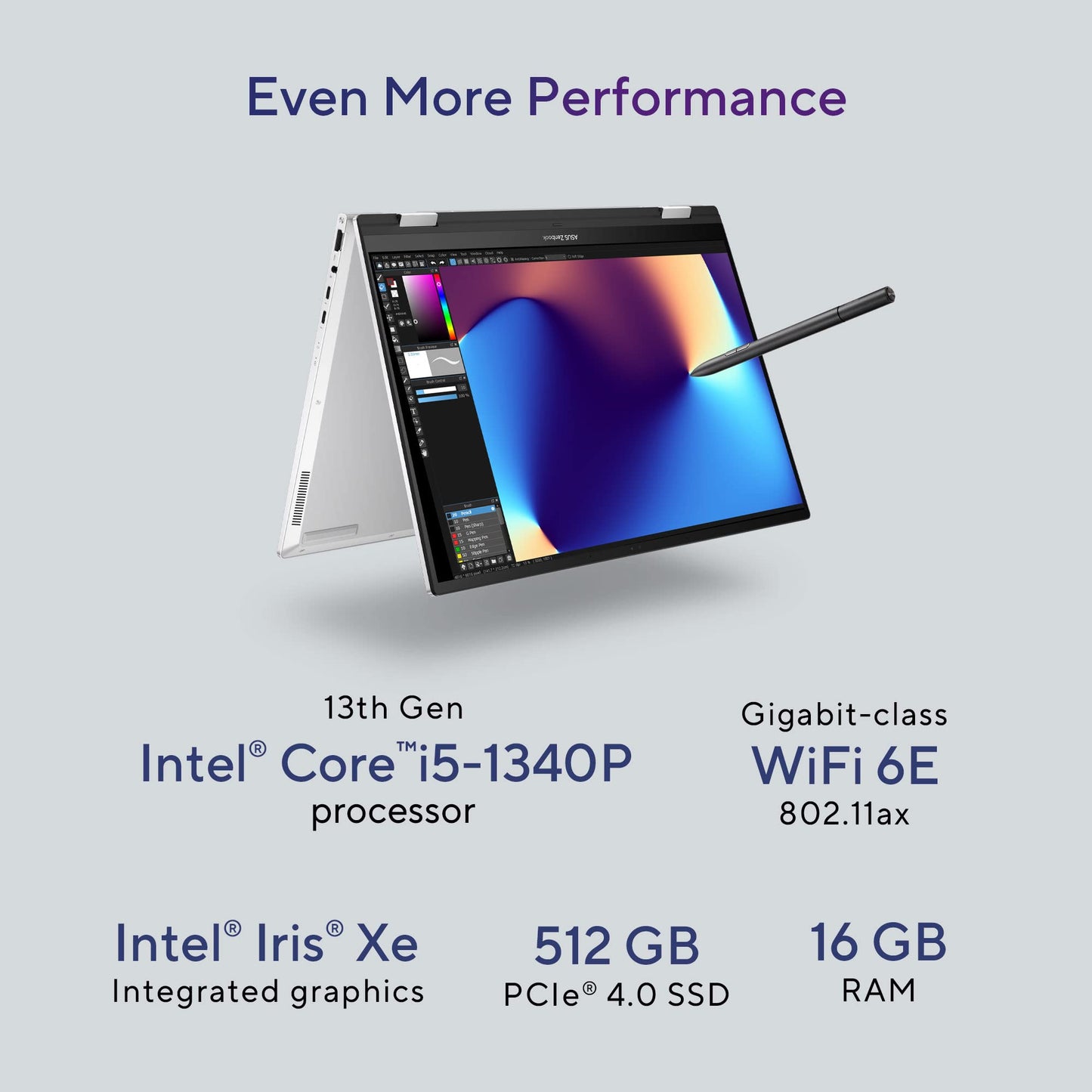 (Brand Refurbished) ASUS Zenbook 14 Flip OLED (2023), Intel Core EVO i5-1340P 13th Gen, 14" (35.56 cm) 2.8K 90Hz OLED, Thin & Light Laptop (16GB/512GB SSD/Windows 11/Office 2021/75WHr/Silver/1.5 kg) UP3404VA-KN543WS