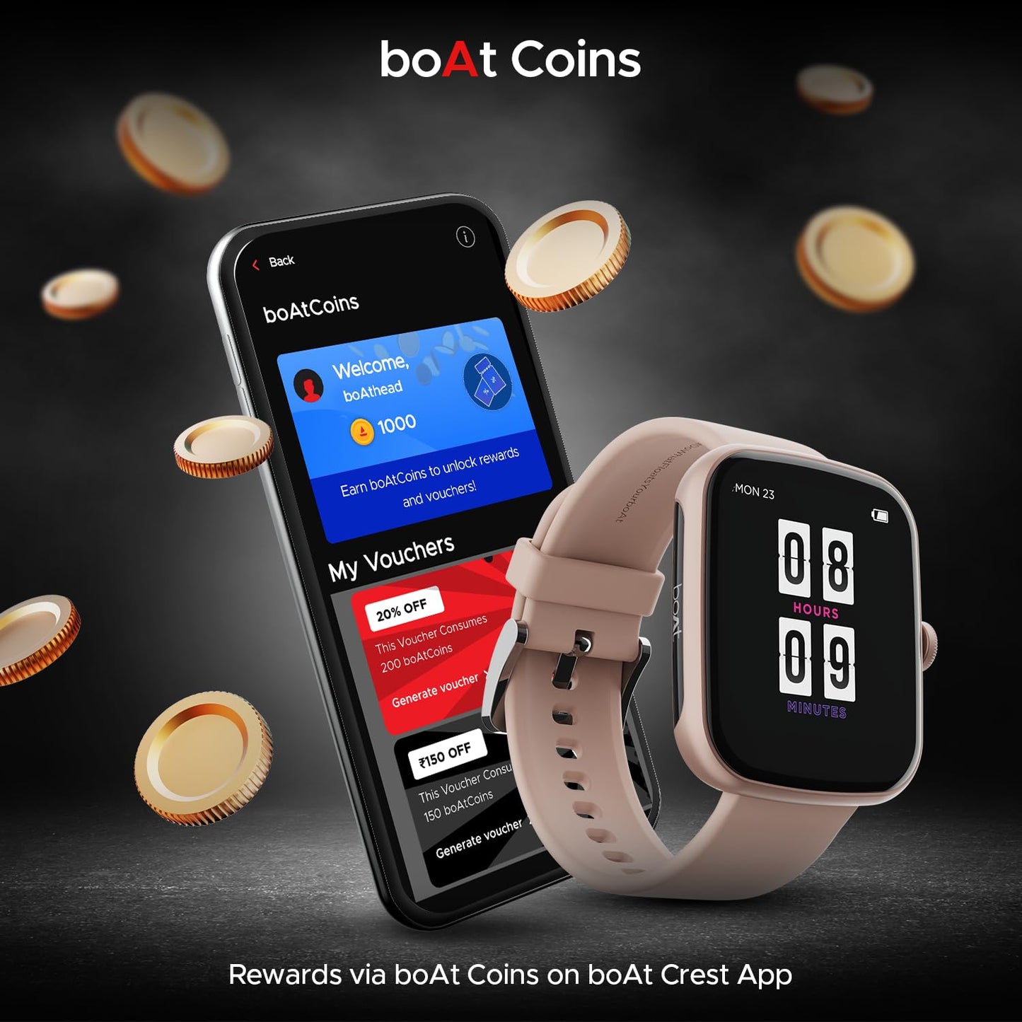 (Open Box) boAt Wave Style Call Smart Watch with Advanced BT Calling Chip,DIY Watch Face Studio, Coins, 1.69" HD Display, Health Ecosystem, Live Cricket Scores, Quick Replies, HR & SpO2