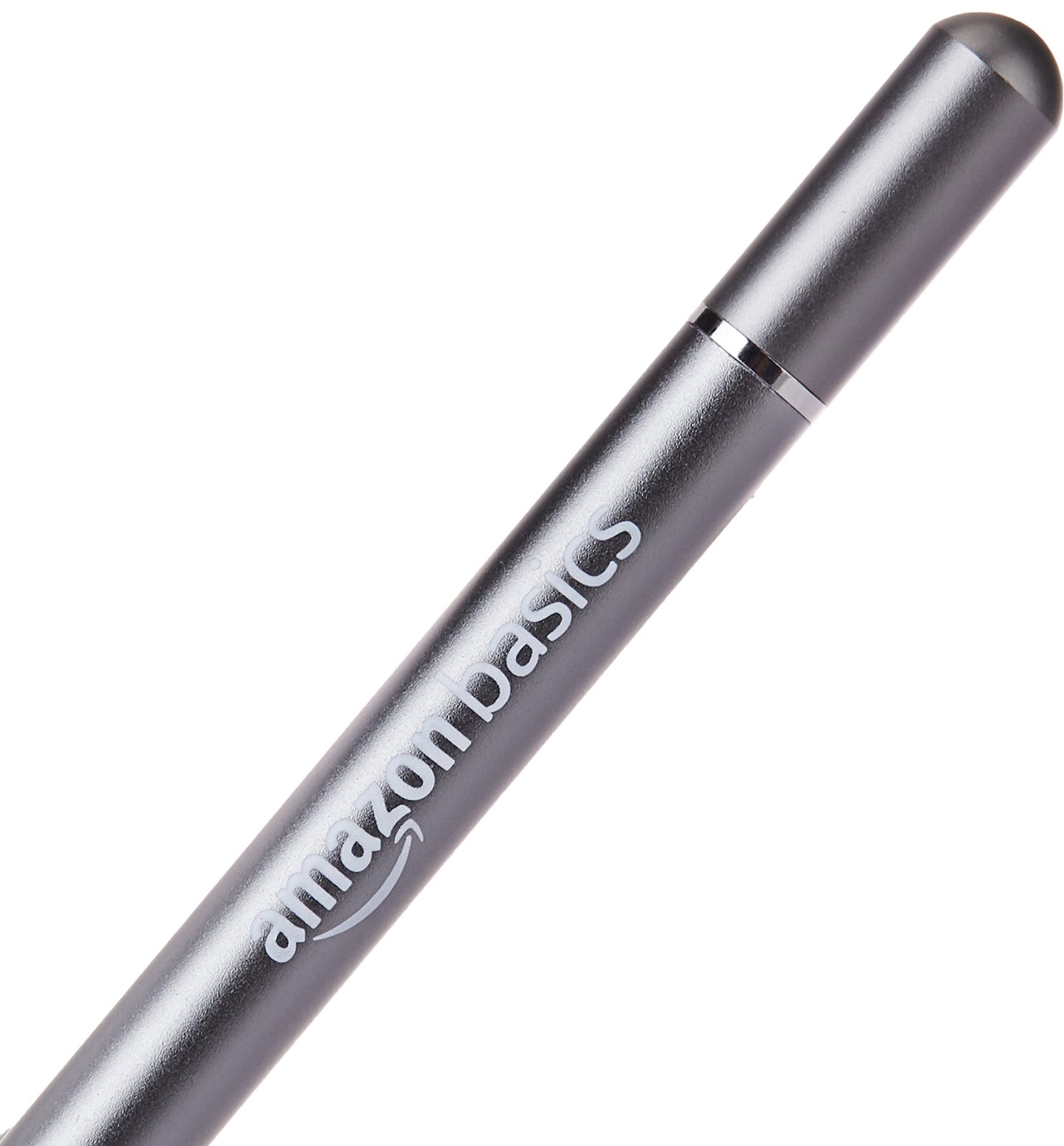 (Open Box) Amazon Basics Capacitive Stylus Pen for iOS&Android Touchscreen Devices,Fine Point Disc Tip,Lightweight Metal Body with Magnetic Cover,(Grey) Tablet