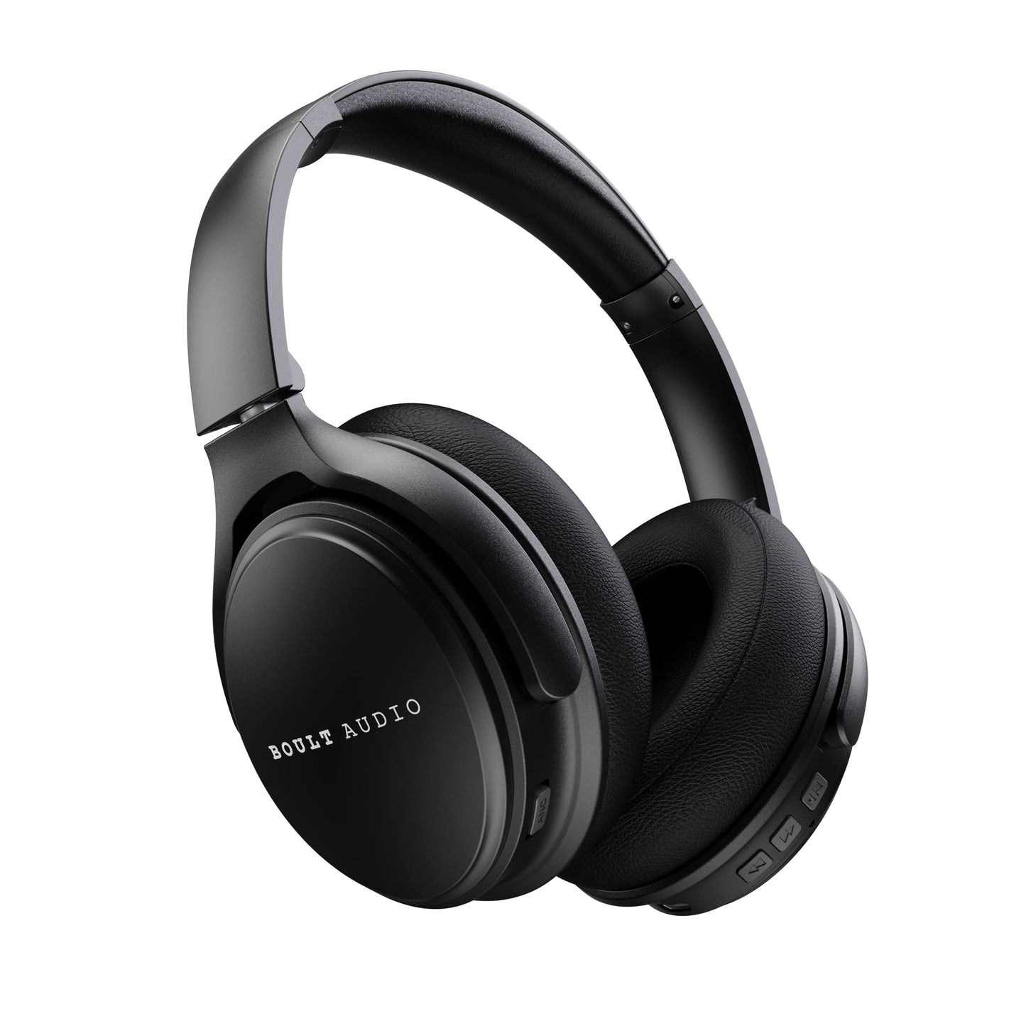 (Open Box) Boult Audio Bass Buds Q2 Lightweight Stereo Wired Over Ear Headphones Set with Mic with Deep Bass, Comfortable Ear Cushions, & Long Cord (Black)