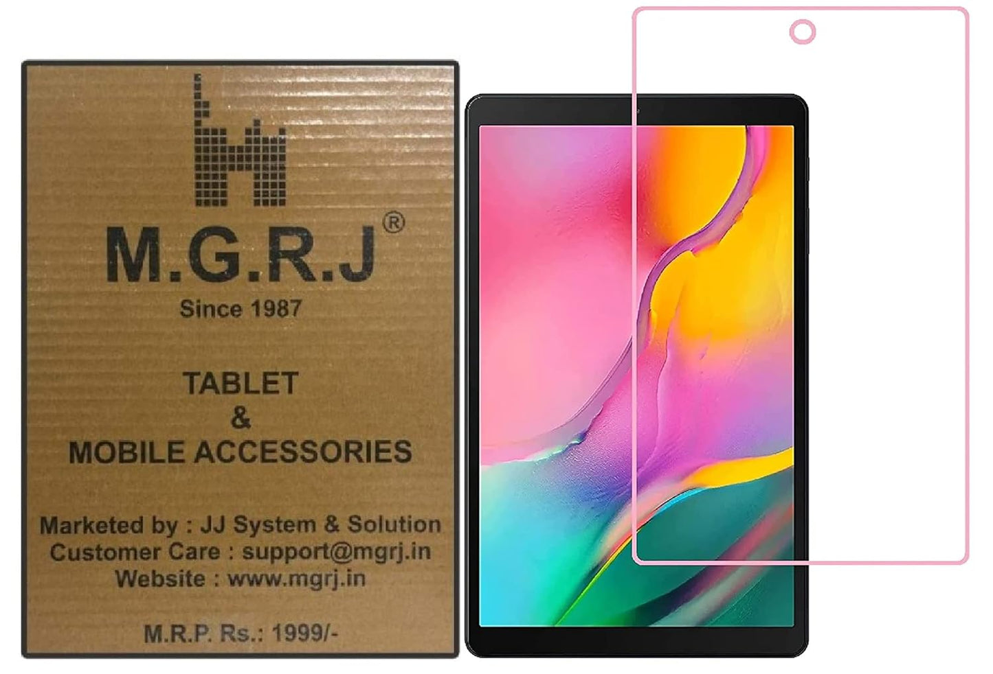 (Open Box) M.G.R.J® Tempered Glass Screen Protector Compatible for Samsung Galaxy Tab A 10.1 (2019) (SM-T510 / SM-T515) (Transparent)