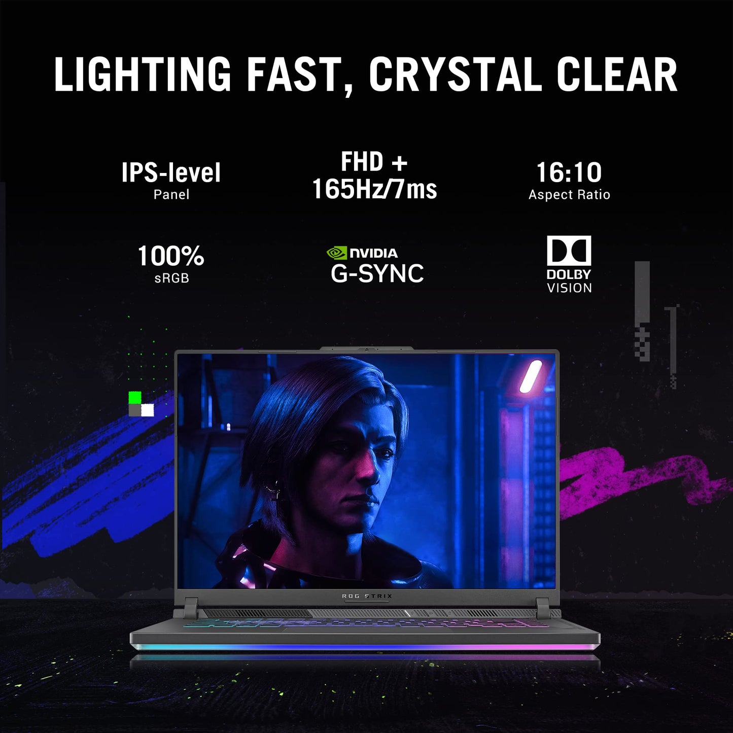 (Brand Refurbished)ASUS ROG Strix G16 (2023) 64WHrs Battery, Intel Core i5-13450HX 13th Gen, 16" FHD+ 165Hz, 6GB RTX 3050, Gaming Laptop (16GB/1TB SSD/Windows 11/Office 2021/4-Zone RGB KB/Gray/2.50 Kg) G614JJ-N3088WS