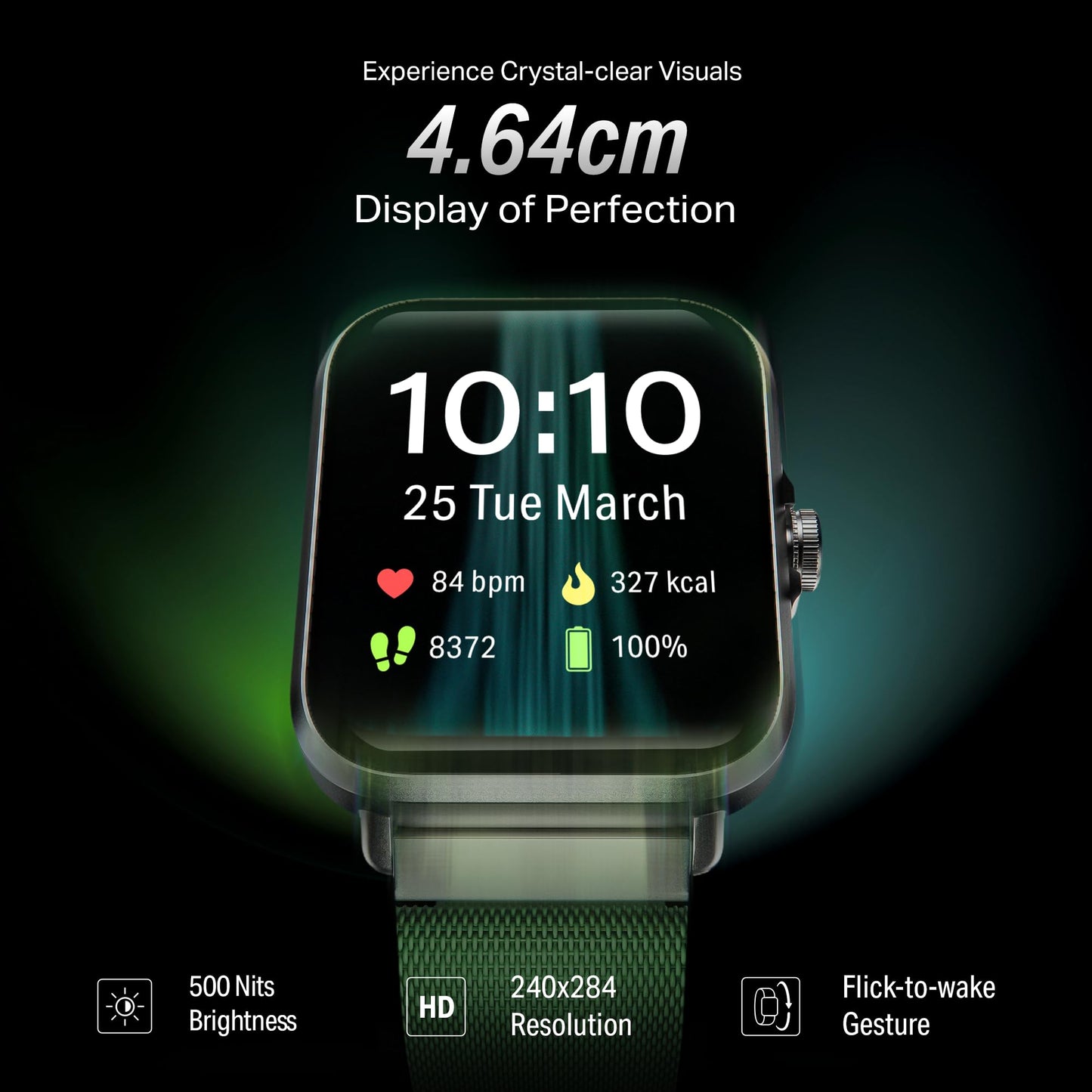 (Open Box) boAt Storm Infinity Plus w/15 Days Extensive Battery fueled by Huge 550mAh Battery, Fast Charge, 1.83”(4.65cm)HD Display, Functional Crown, BT Calling, Smart watch for Men & Women (Active Black)