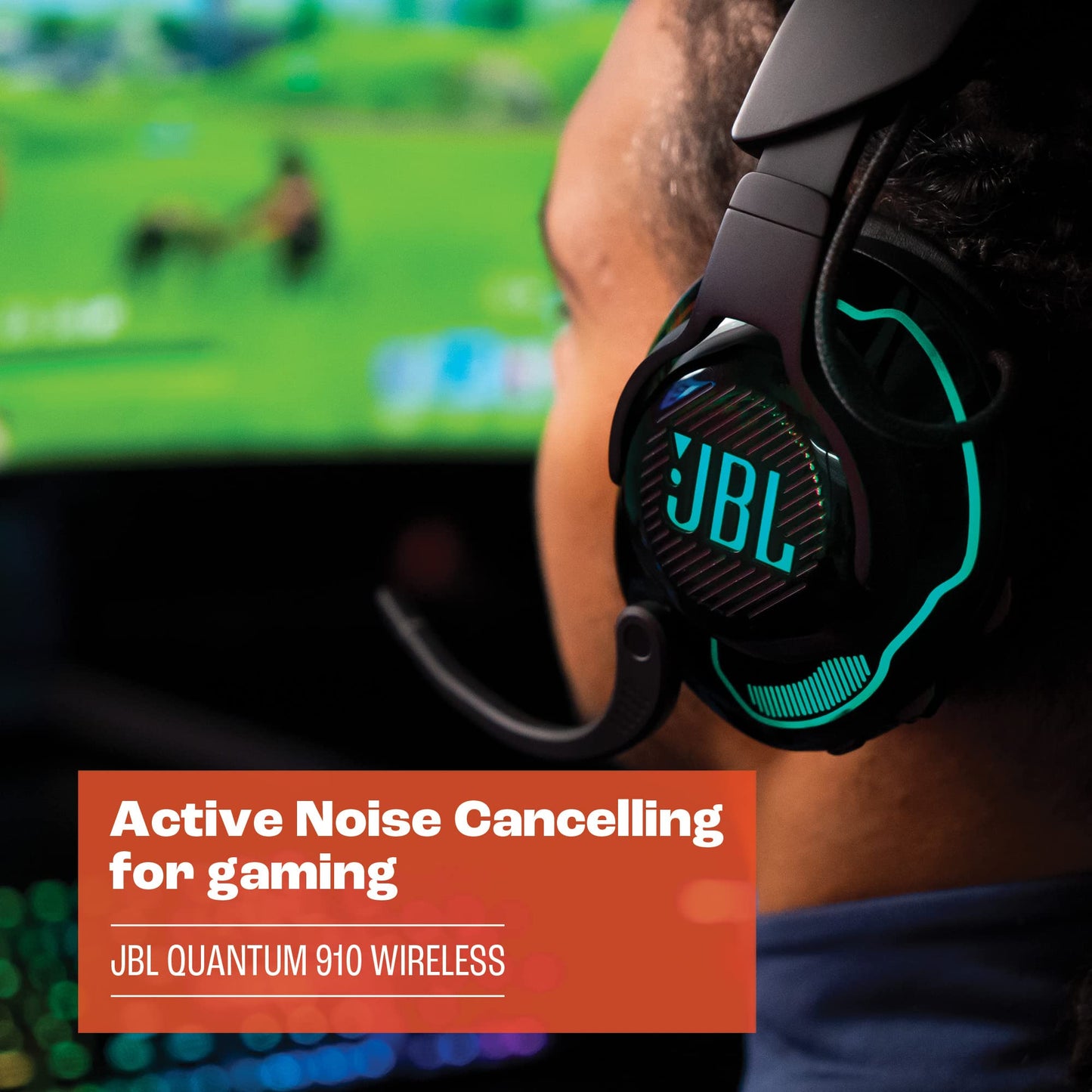 (OPEN BOX) JBL Quantum 810 Wireless Over Ear Gaming Headset with Mic, ANC, 50mm Neodymium Drivers, 43H Playtime, Low Latency, Dual Surround Sound, Boom Mic, 2.4GHz Wireless Dongle, Discord-certified Dial (Black)