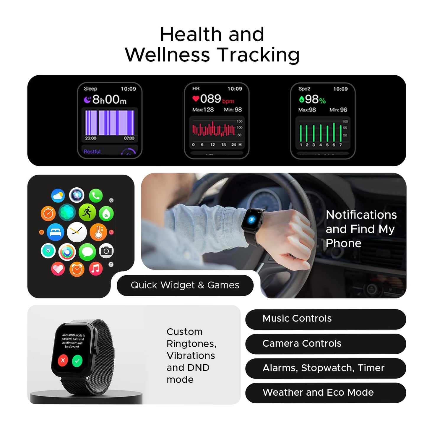 (Open Box) boAt Ultima Call Max Smart Watch w/ 2" Big HD Display, Advanced BT Calling, 100+ Sports Modes, 10 Days Battery Life, Multiple Watch Faces, IP68, HR & SpO2, Sedentary Alerts(Active Black)