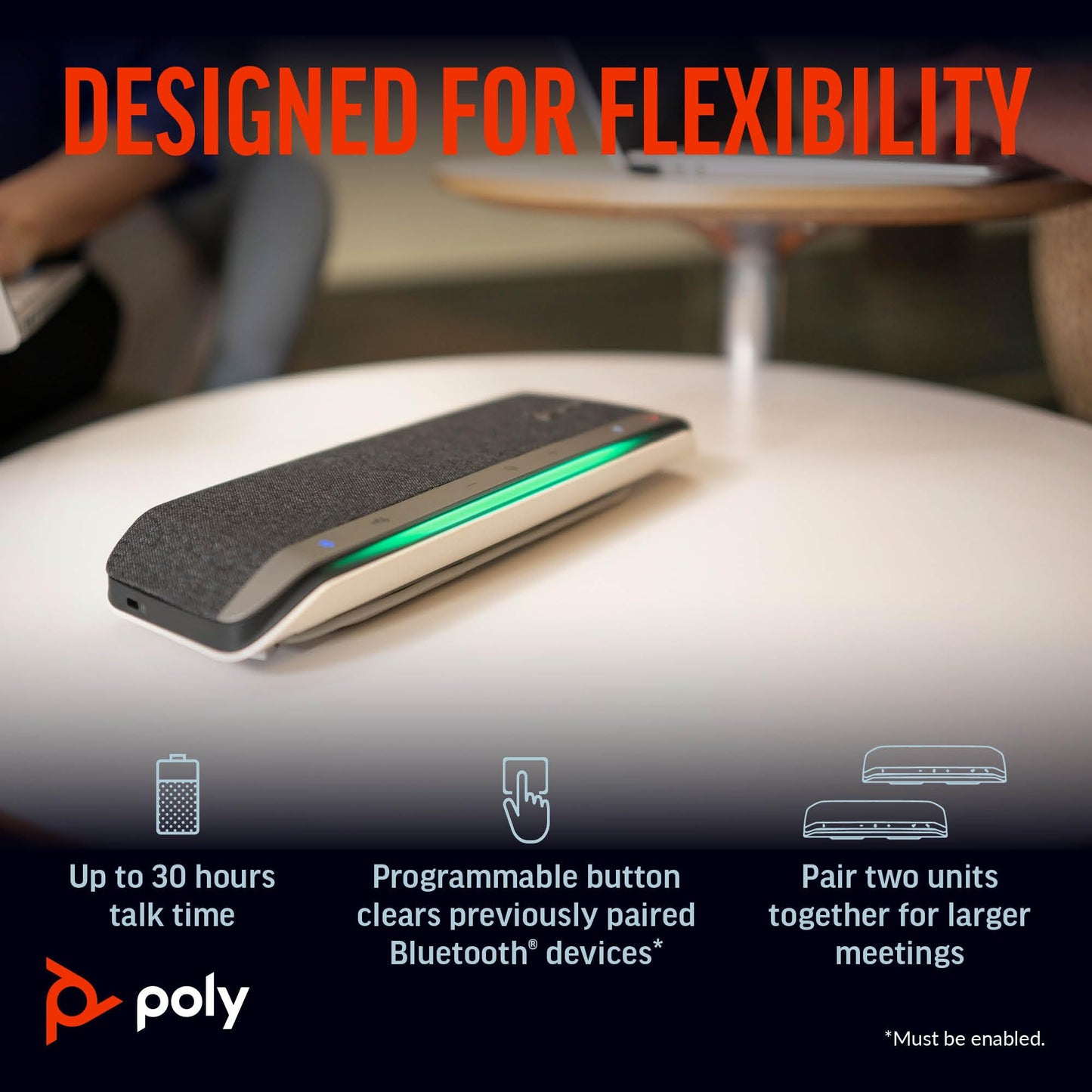 (Open Box)Poly Sync 40 Microsoft Teams USB-A, USB-C & Bluetooth Smart Speakerphone 216875-01