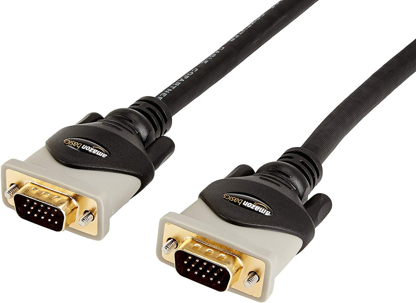 (Open Box) Amazon Basics 6-Feet VGA to VGA Cable for Monitor, Personal Computer (Black) & HL-007347 HDMI Input to DVI Output (Not VGA) Adapter Cable, 6 Feet, Black