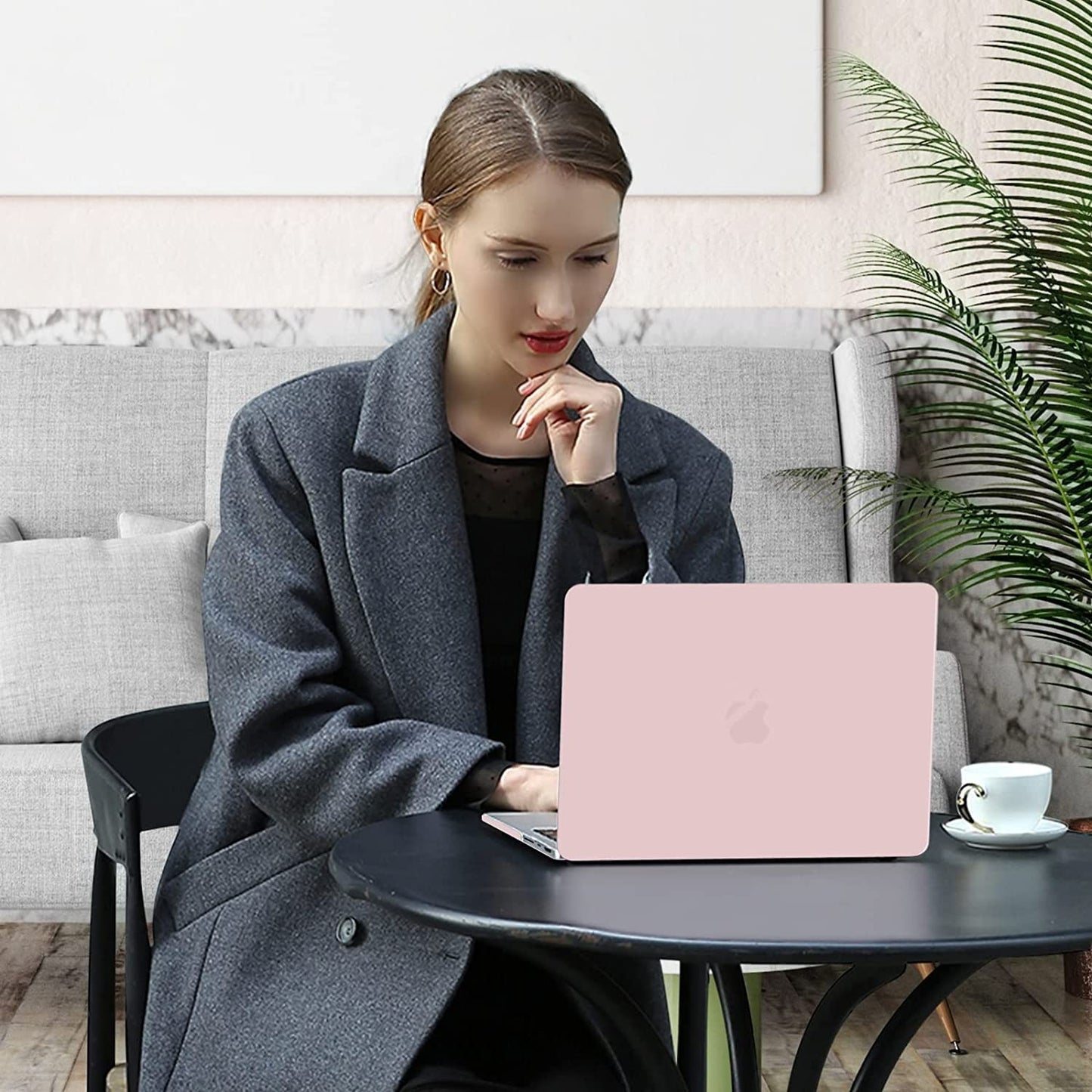 (OPEN BOX)MOCA Case for MacBook Air 13.6 inch Case 2022 2023 2024 Release M3 A3113 M2 A2681 with Touch ID,Hard Shell Case Cover (Frost Clear)