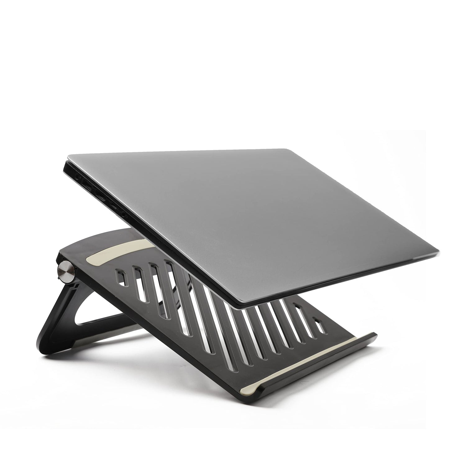 (Open Box) Dyazo Laptop Stand Riser | Ventilated | Portable | Foldable Compatible for MacBook Notebook 12 inches/30cm /13 inches /33cm/14.1 inches/35cm/15.6 inches/39.6cm Laptops