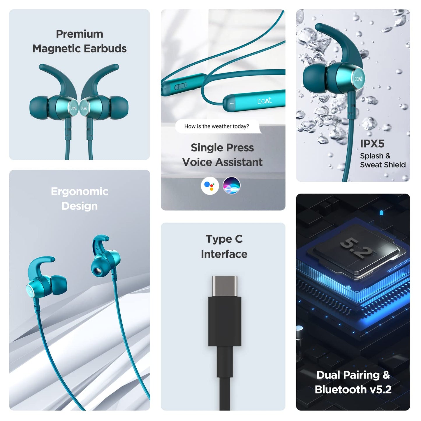 (Without Box)boAt Rockerz 330 in-Ear Bluetooth Neckband with Upto 30 Hours Playtime, ASAP Charge, Signature Sound, Dual Pairing & IPX5 with Mic (Active Black)