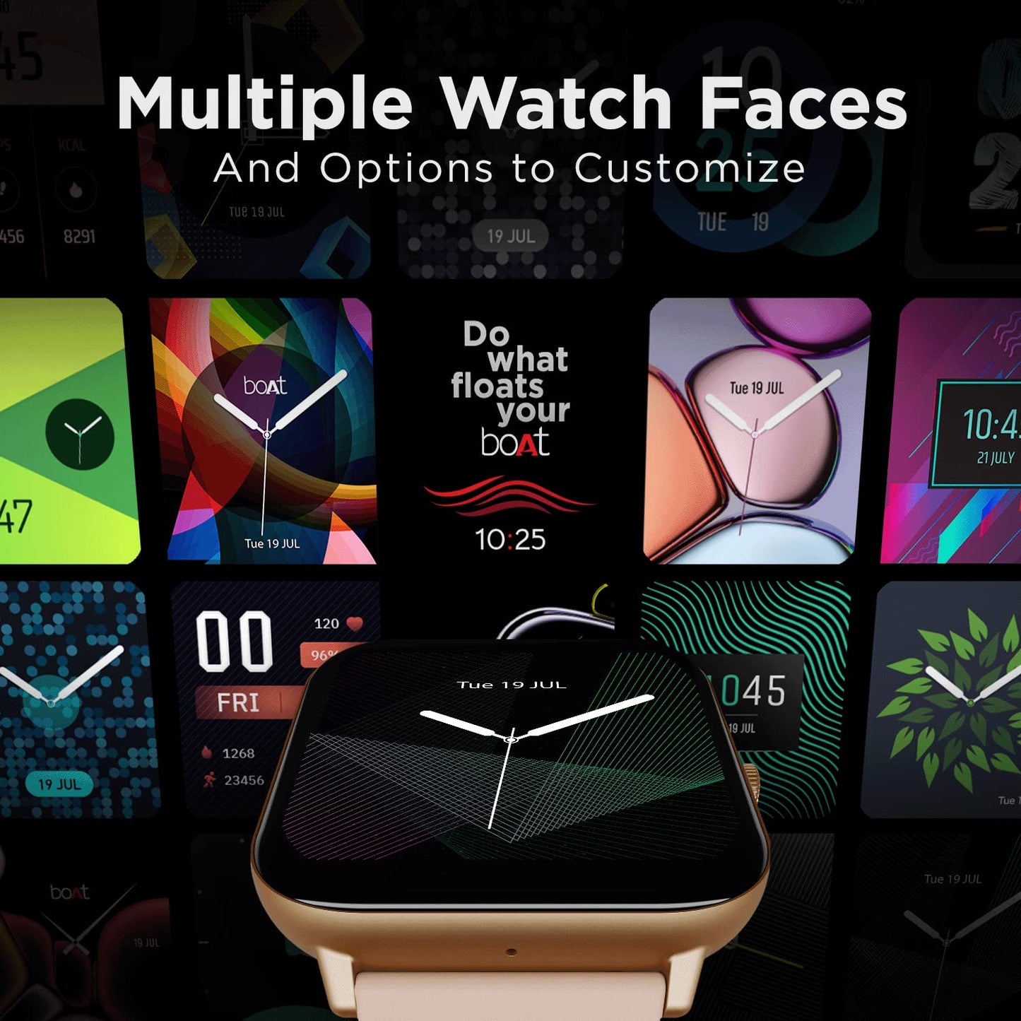(Open box)boAt Wave Ultima Max Smart Watch w/ 1.9" & 2.5D Curved Display, Wireless Charging w/Upto 10 Days Battery Life, Multiple Watch Faces, HR & SpO2 Monitoring, 25 Sports Modes, IP68(Olive Green)