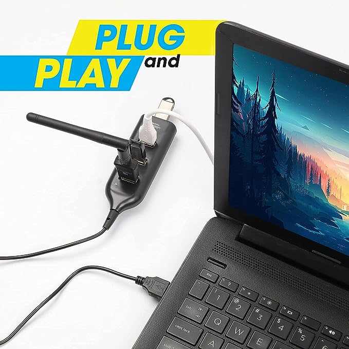 (Open Box) Zebronics ZEB-90HB USB Hub, 4 Ports, Pocket Sized, Plug & Play, for Laptop & Computers