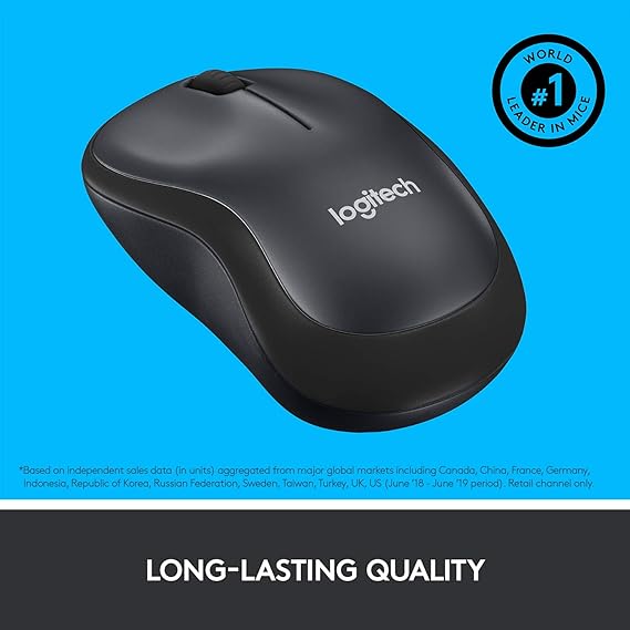 (Open Box) Logitech M221 Wireless Mouse, Silent Buttons, 2.4 GHz with USB Mini Receiver, 1000 DPI Optical Tracking, 18-Month Battery Life, Ambidextrous PC/Mac/Laptop