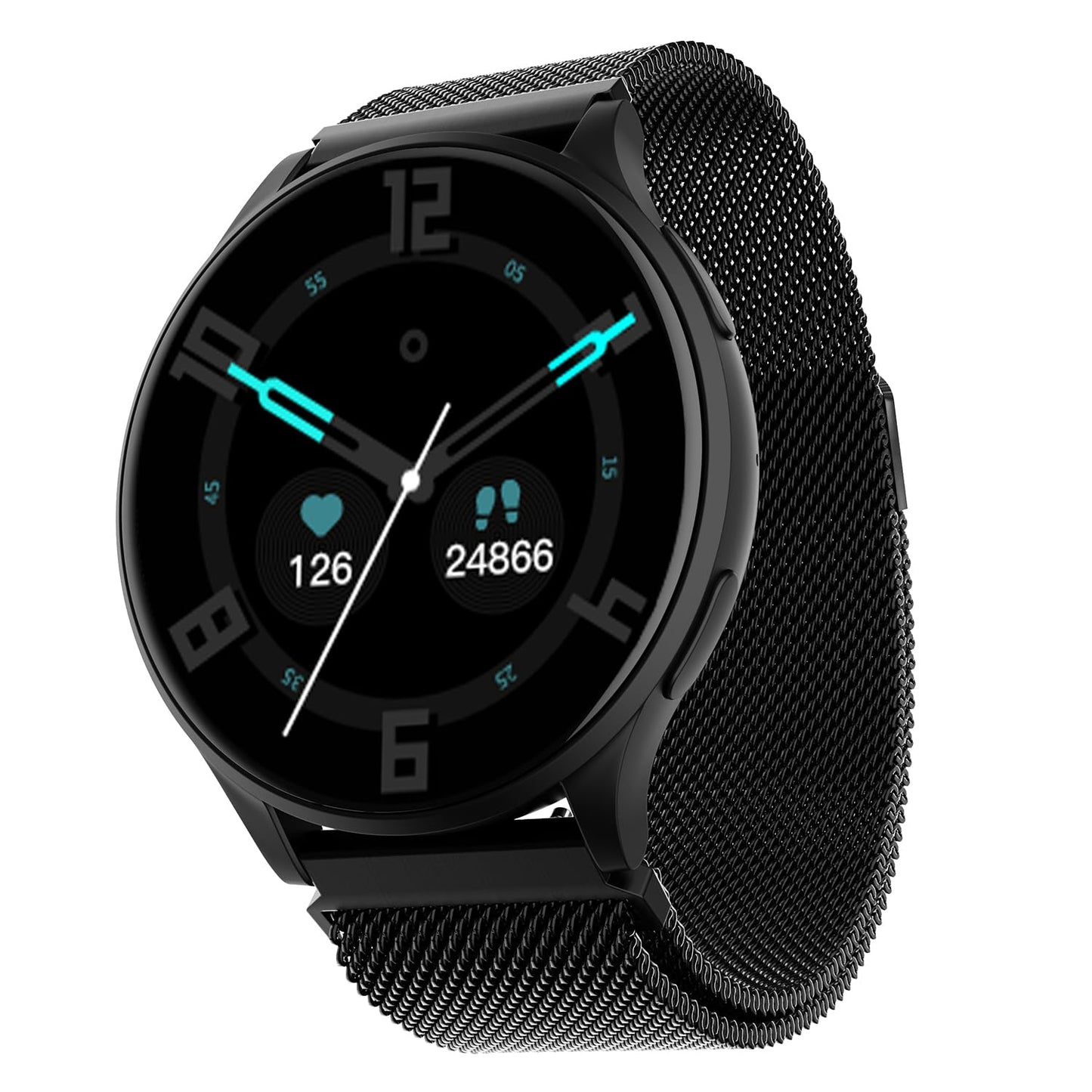 (Without box)boAt Lunar Orb w/ 1.45" (3.6 cm) AMOLED Display, BT Calling, DIY Watch Face Studio, Coins, Crest App Health Ecosystem, Live Cricket & Football Scores, IP67, Smart Watch for Men & Women(Active Black)