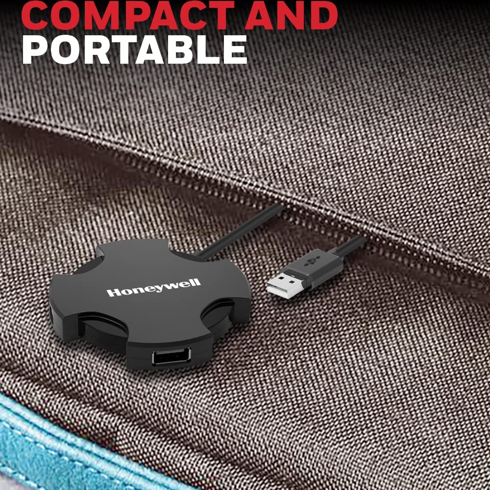 (Open Box) Honeywell Newly Launched 4in1 Ultra Slim Multiport Type C Hub to 1xUSB 3.0 & 3xUSB 2.0 Ports,30cms(1 feet) Cable,DataTransfer Speed Upto 5GBPS,Universally Compatible with All USB,PC,Speaker,Laptop