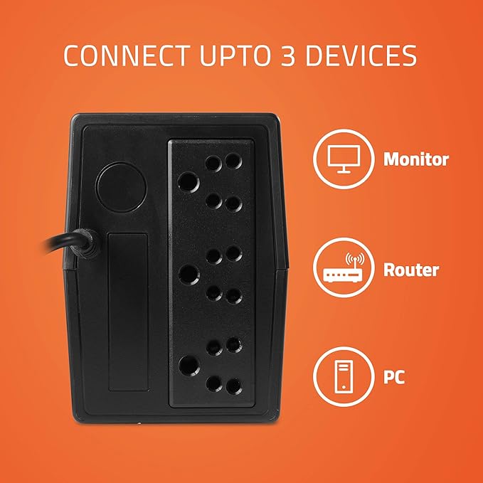 (Open Box) Artis PS-600VA 600VA Line Interactive UPS for Personal Computers , Desktop PCs, Laptops, Routers, Networking Devices and Gaming Consoles