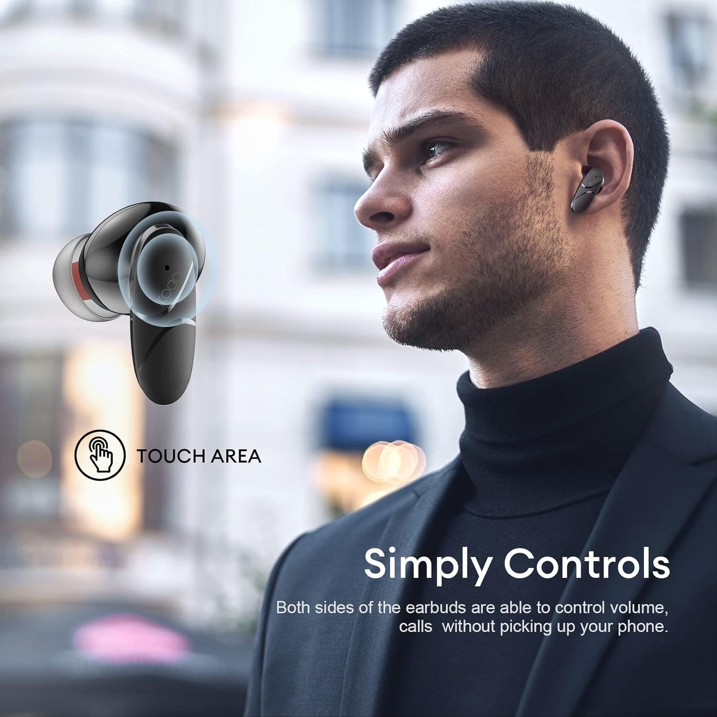 (OPEN BOX)IKODOO Buds Z Truly Wireless in-Ear Earbuds with Mic, AI-ENC, Upto 28 Hrs Playtime, 10mm Bass Drivers, Bluetooth 5.3, Quick Pair, IPX4, Type-C, Fast Charging-(10 Min = 90 Min) White