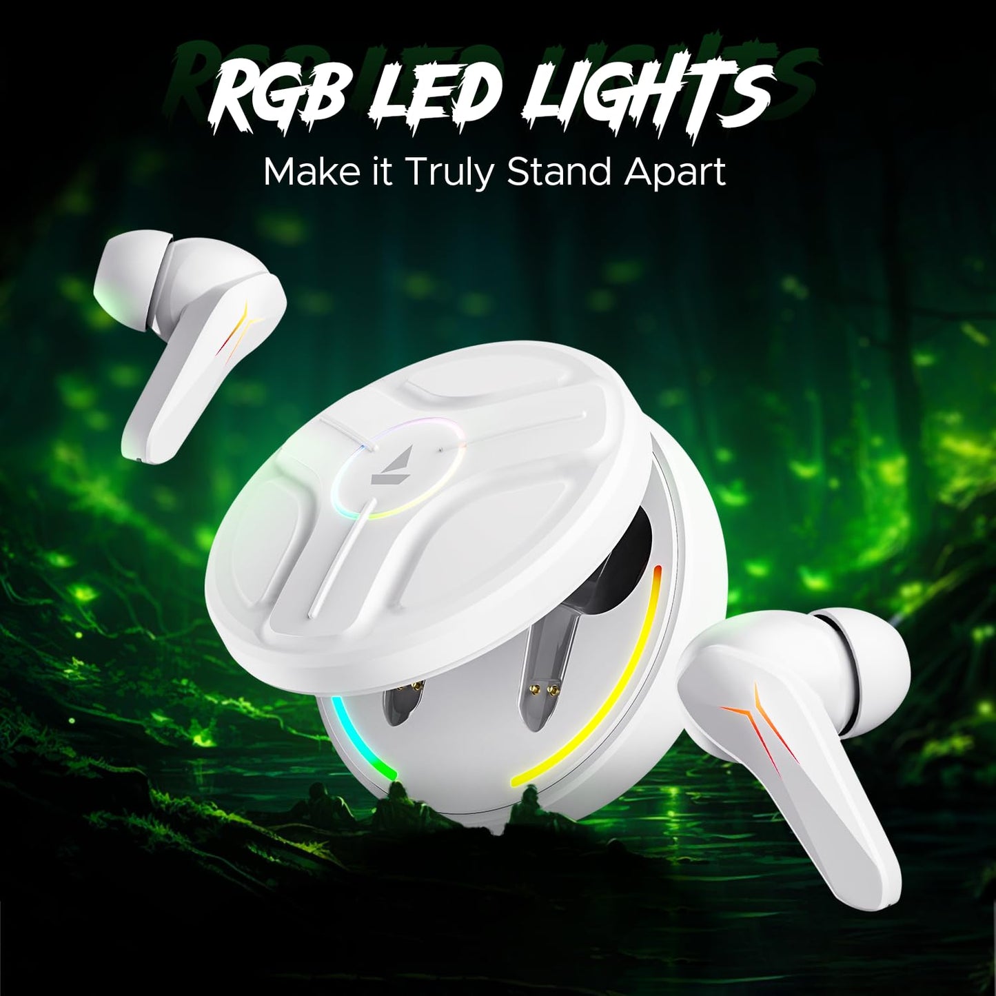 (Open box)boAt Immortal 141 TWS Gaming in Ear Earbuds with Enx?? Tech, Up to 40 Hours Playtime, Beast?? Mode, Ipx4 Resistance, Iwp?? Tech, RBG Lights, & USB Type-C Port(Black Sabre)