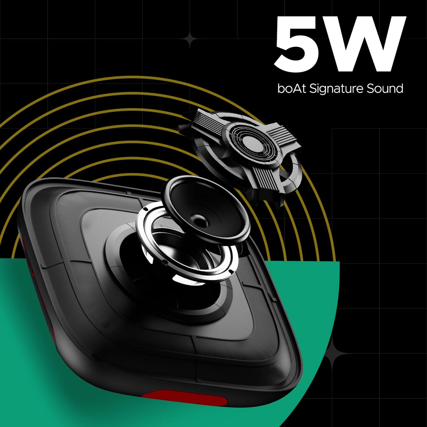 (Open Box) boAt Stone 193 Pro /190 Pro with 5W Signature Sound, Up to 12hrs of Playtime, TWS Feature, Built-in Mic, Bluetooth v5.3, AUX Port, TF Card Connectivity, IPX6 & Type-C Bluetooth Speaker(Raging Black)