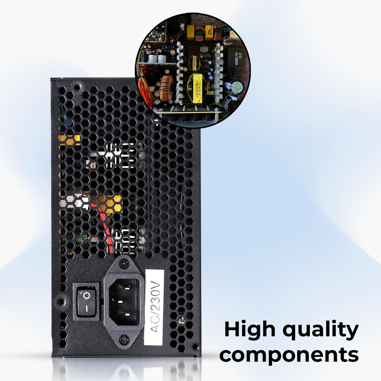 (Open Box)Zebronics 450W Black Gold Power Supply with 3X SATA connectors, 2X Molex, 80mm Built-in Fan, Extra Long Cables, 1.2 Meter Power Cable and Suitable for Regular use Computers